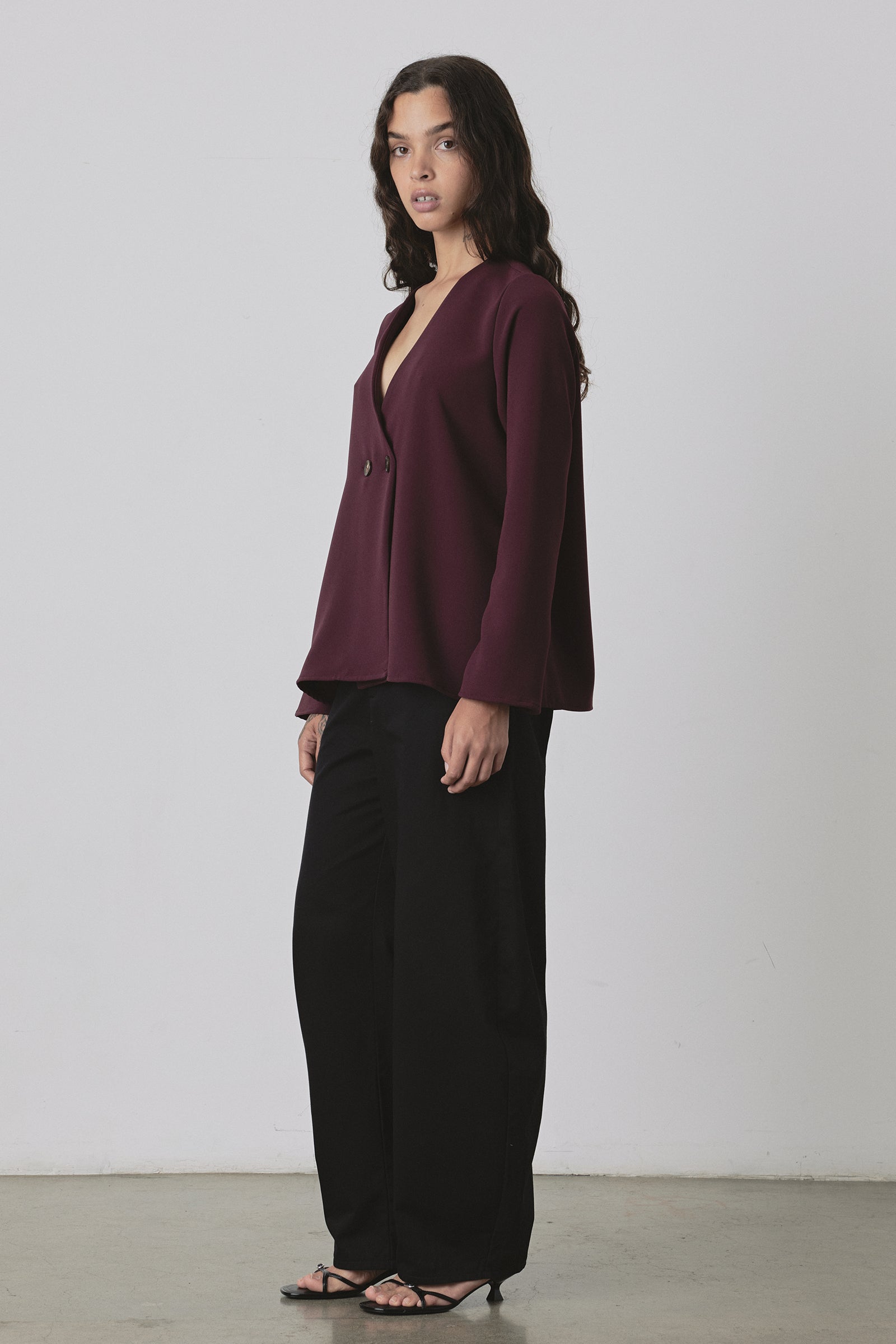 Ease Overshirt in Burgundy