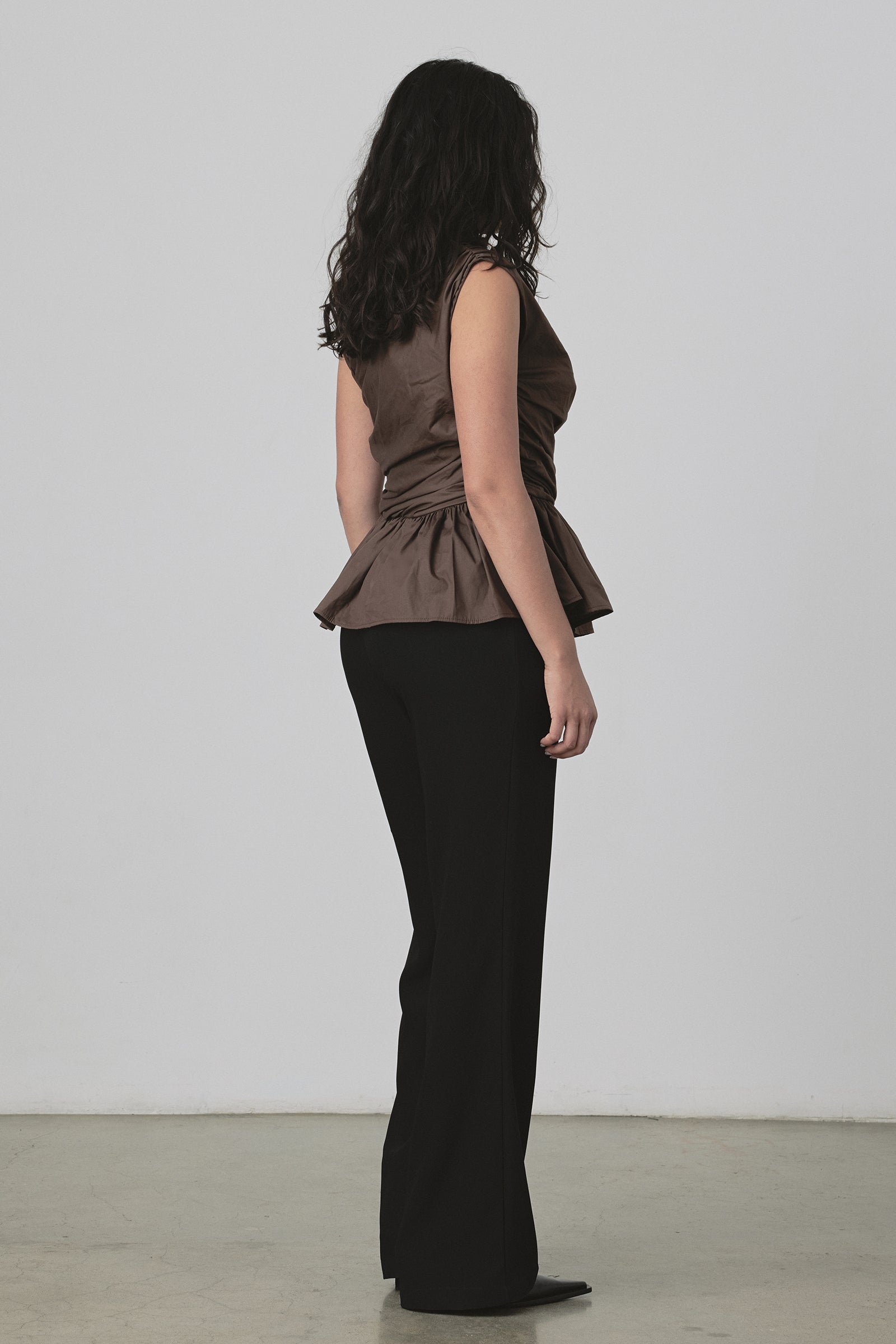 Wrap Bodice Deux Top in Chocolate