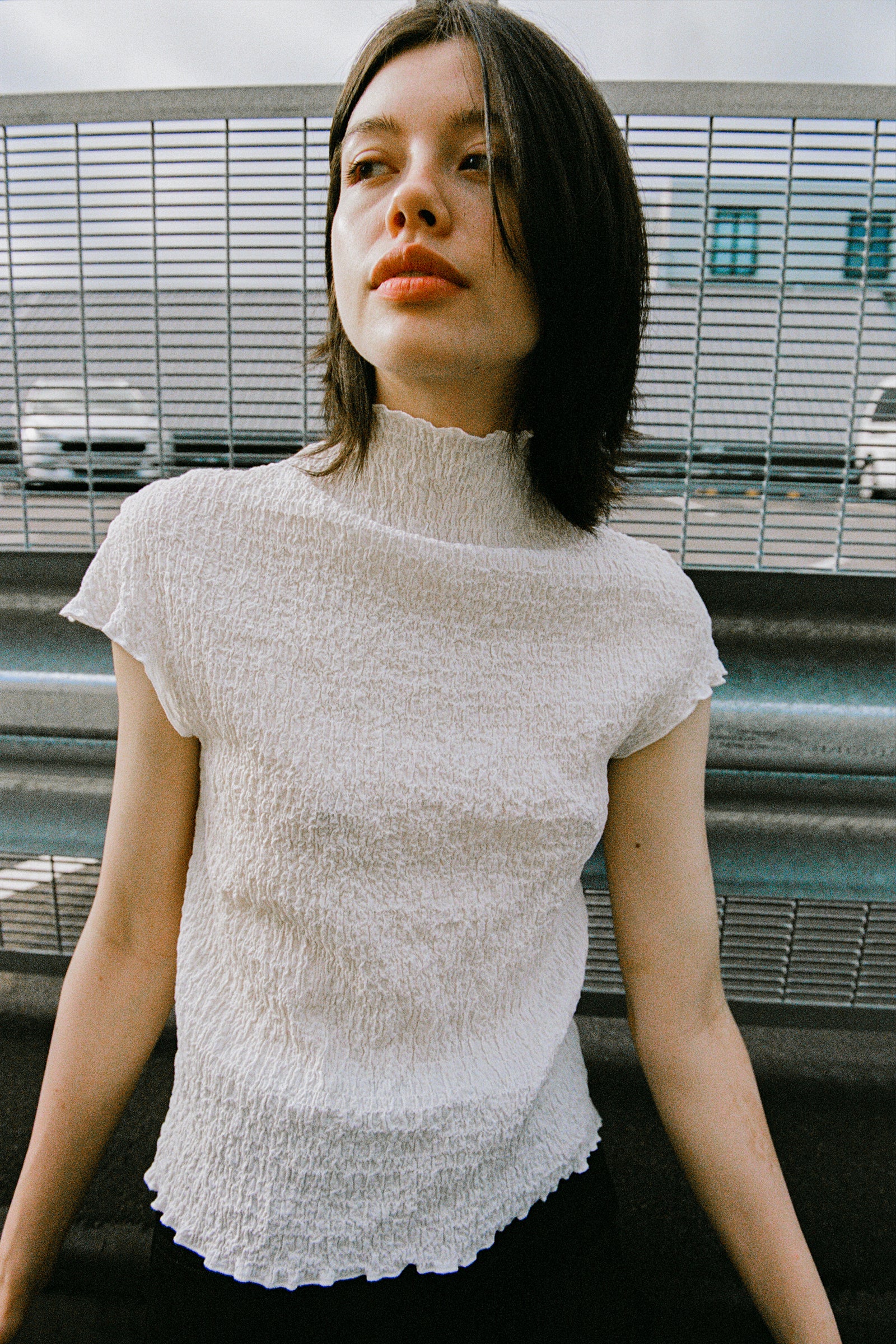 (Remnants) Essential Top in Crushed Black