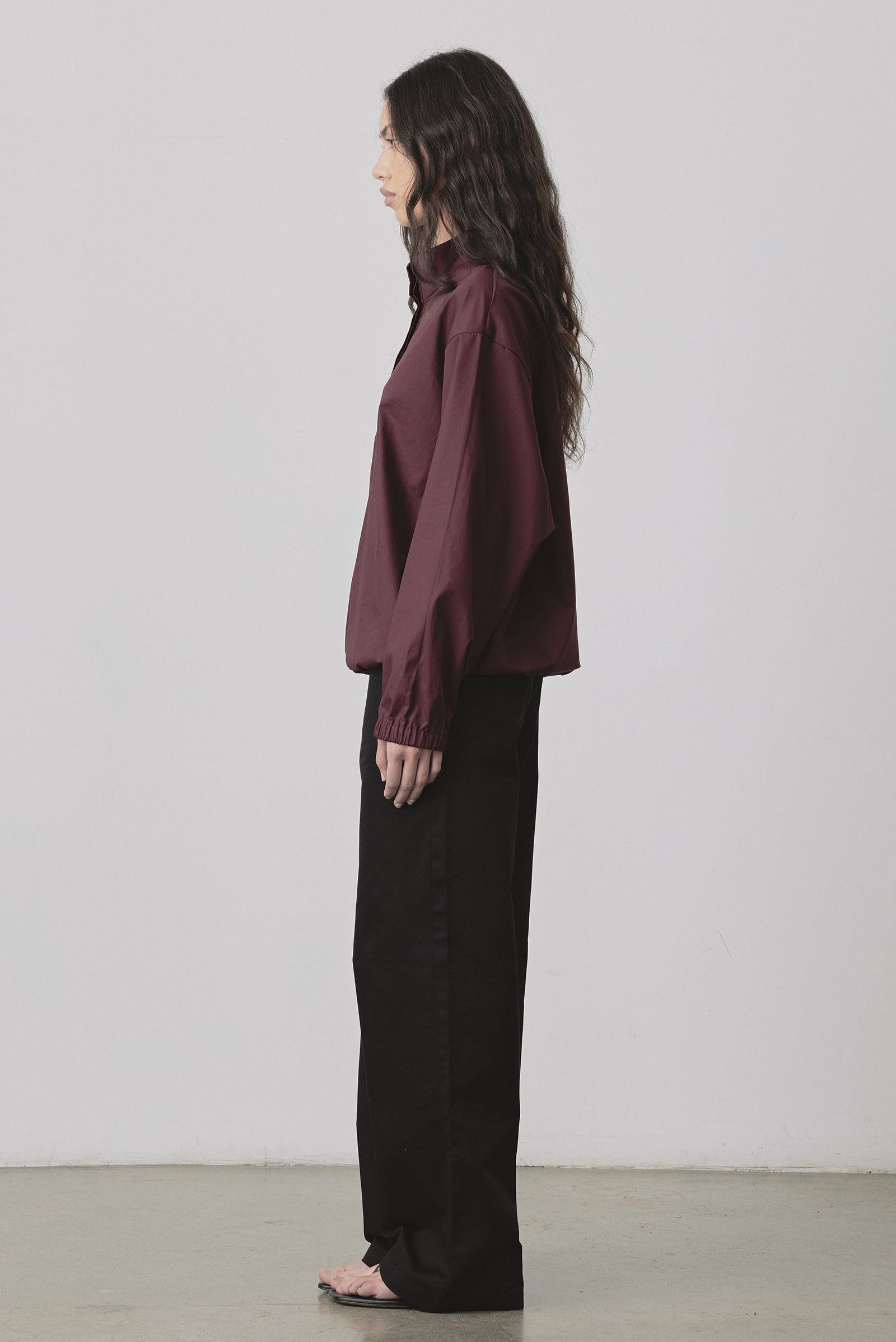 Frame Pullover Shirt in Bordeaux