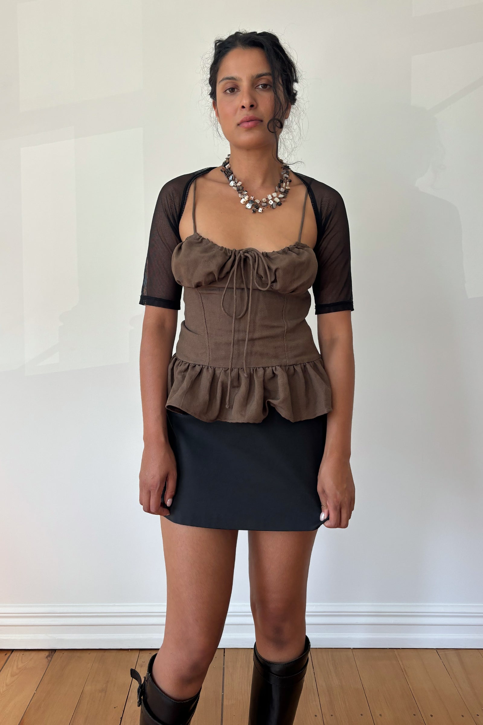 Frou Camisole in Chocolate