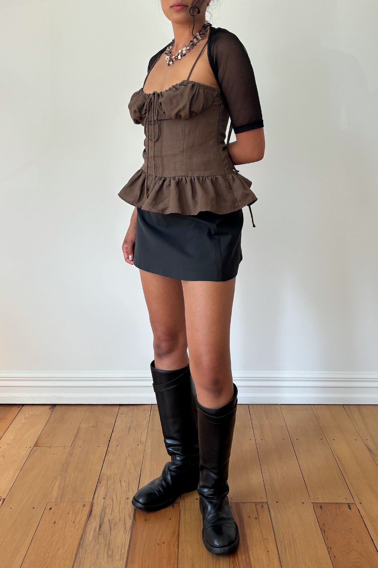 Frou Camisole in Chocolate