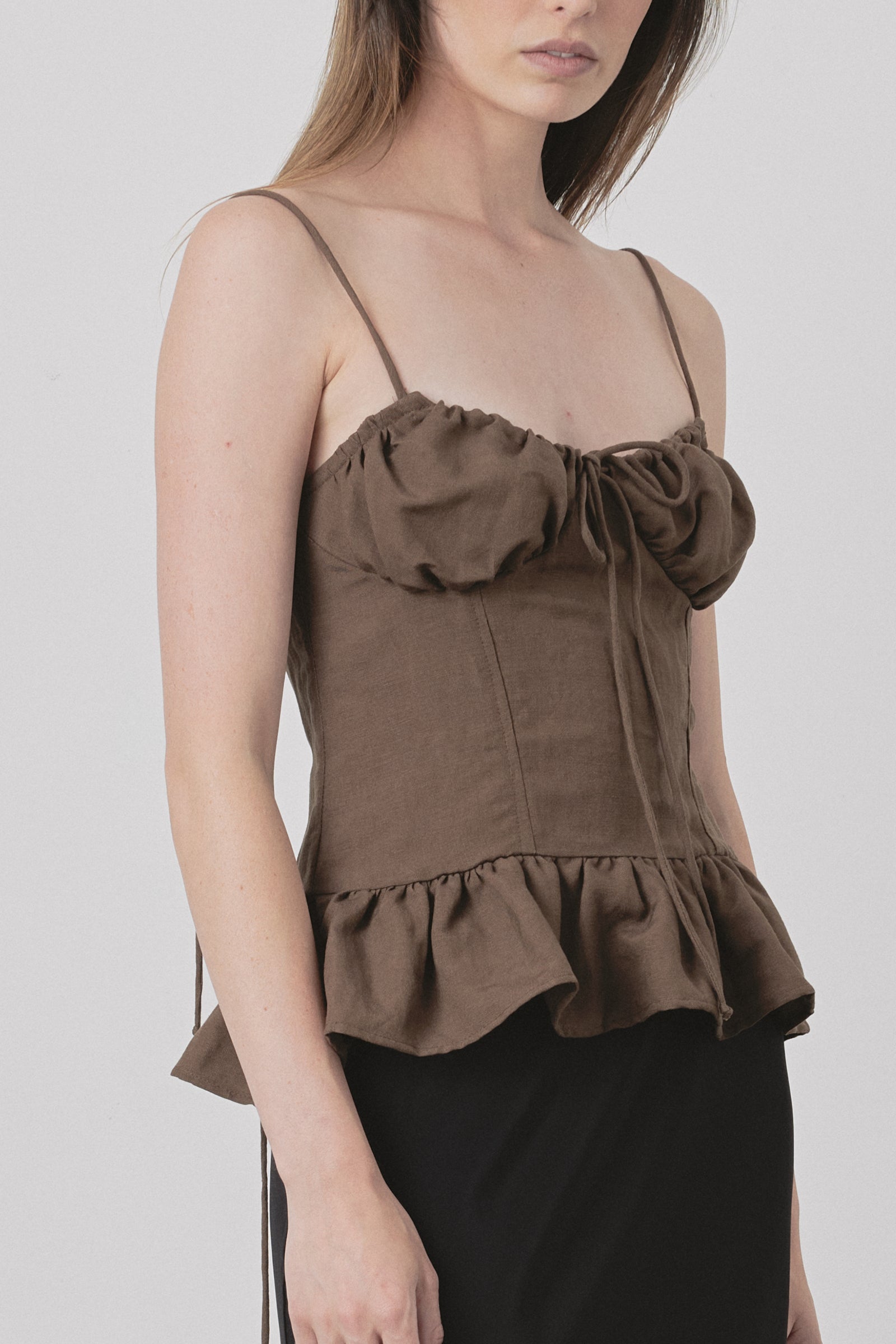 Frou Camisole in Chocolate