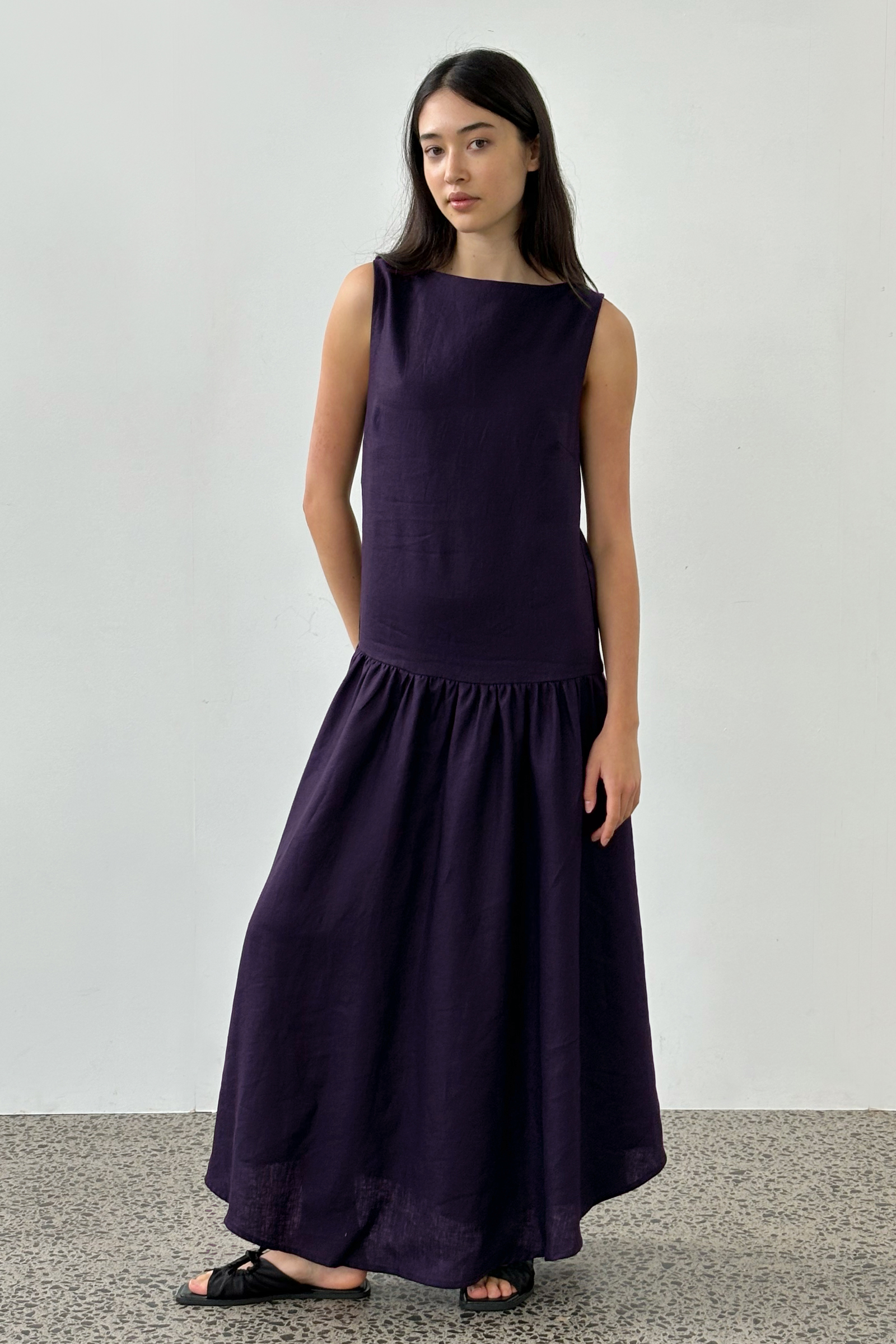 Jose Dress in Aubergine