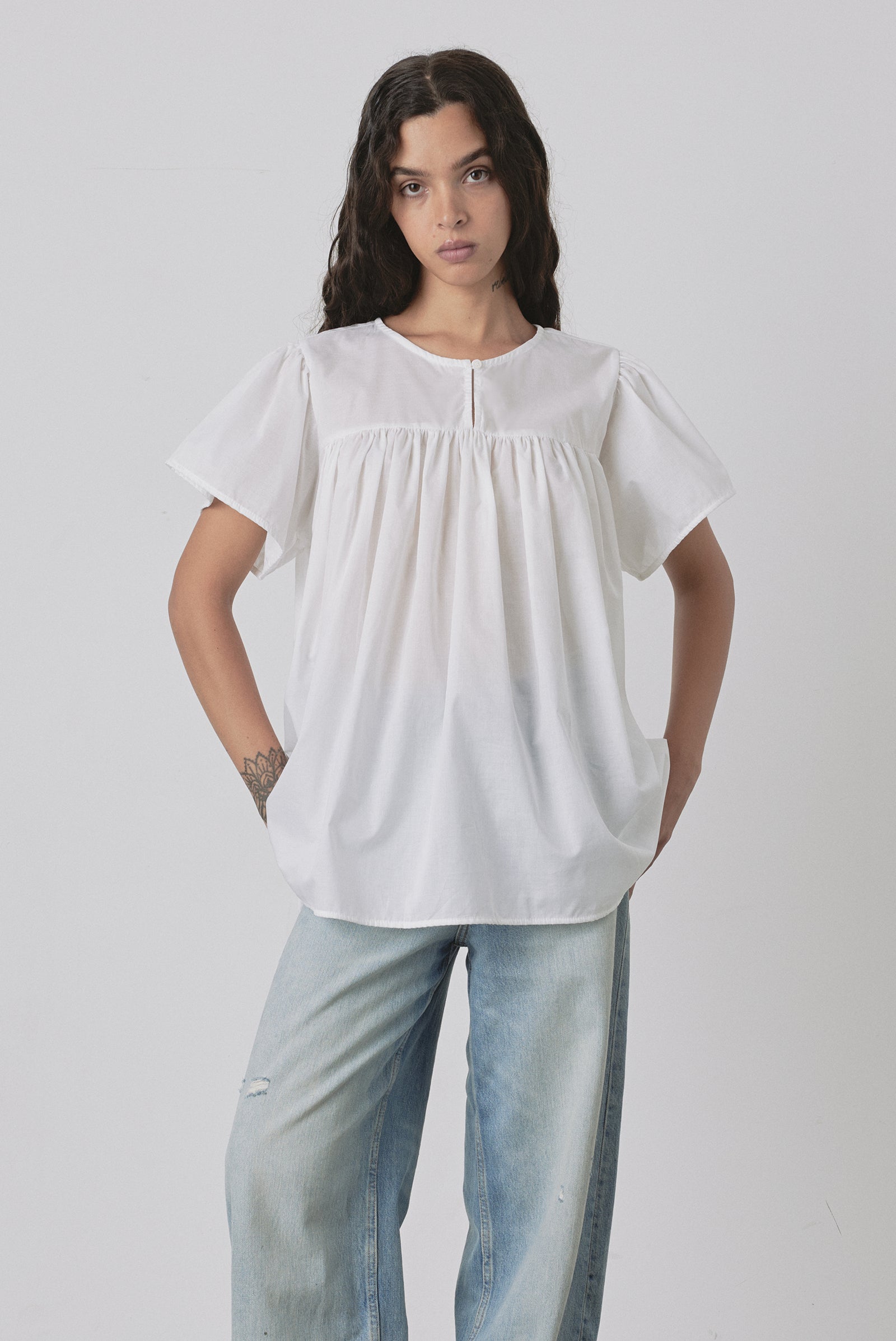 Juna Blouse in White