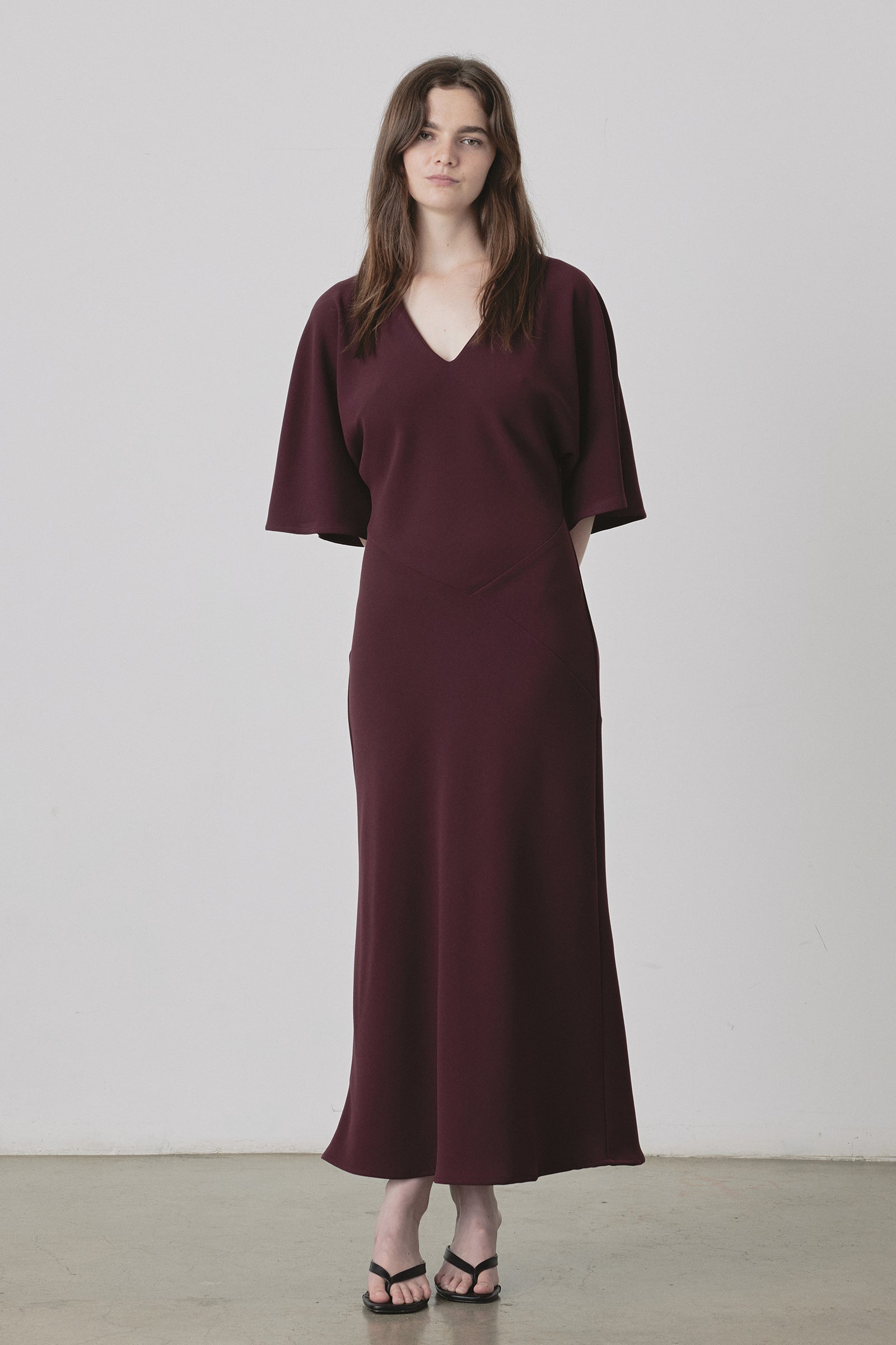 Kaftan Dress in Burgundy