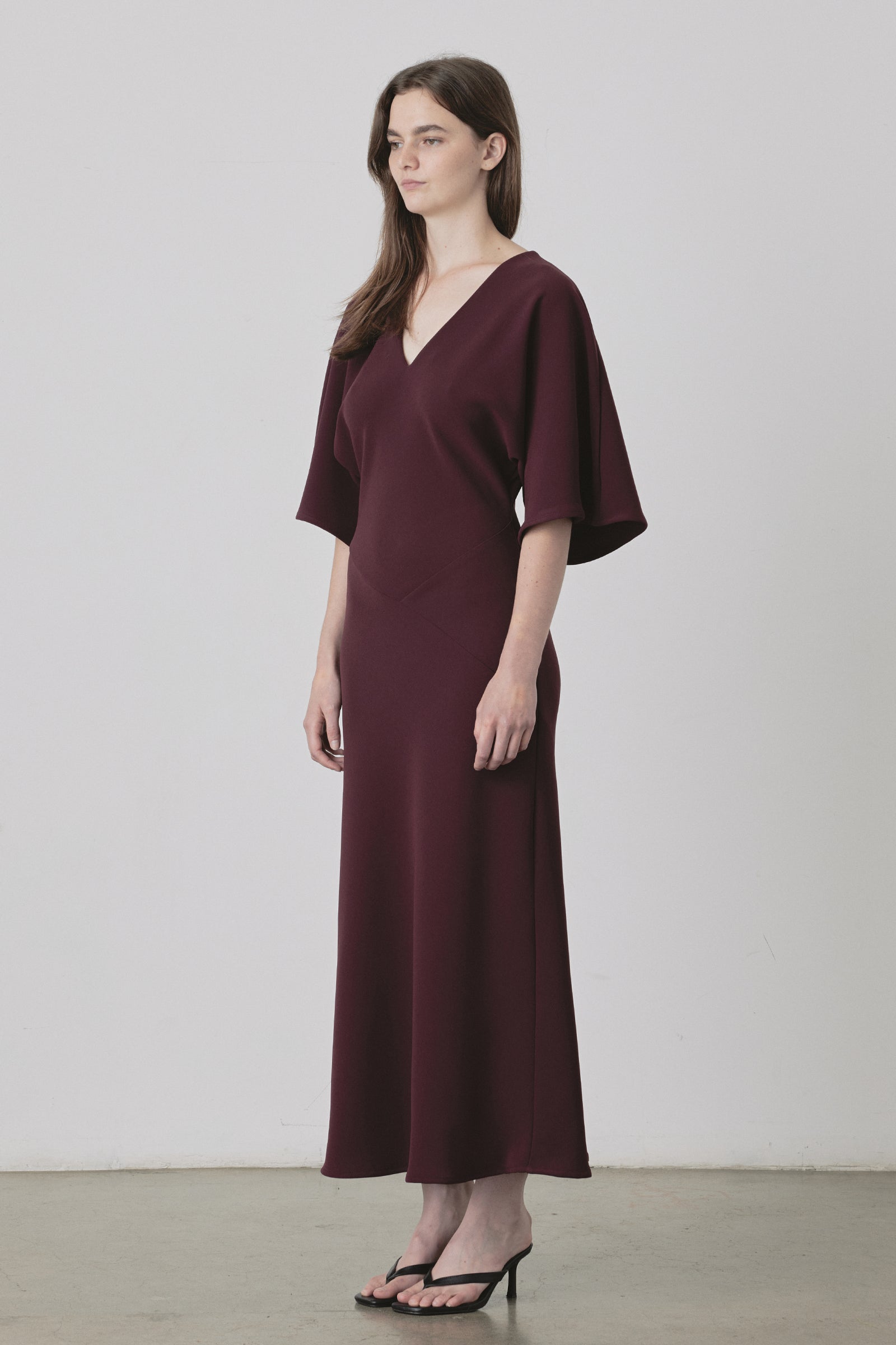Kaftan Dress in Burgundy
