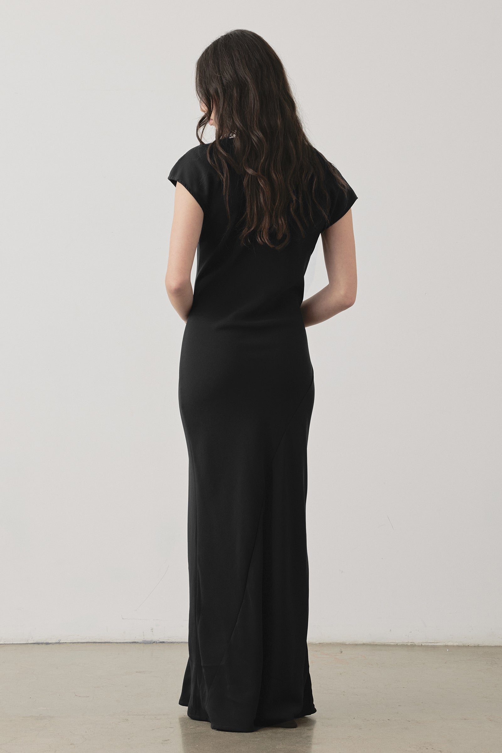 Robe longue Kirby couleur chocolat