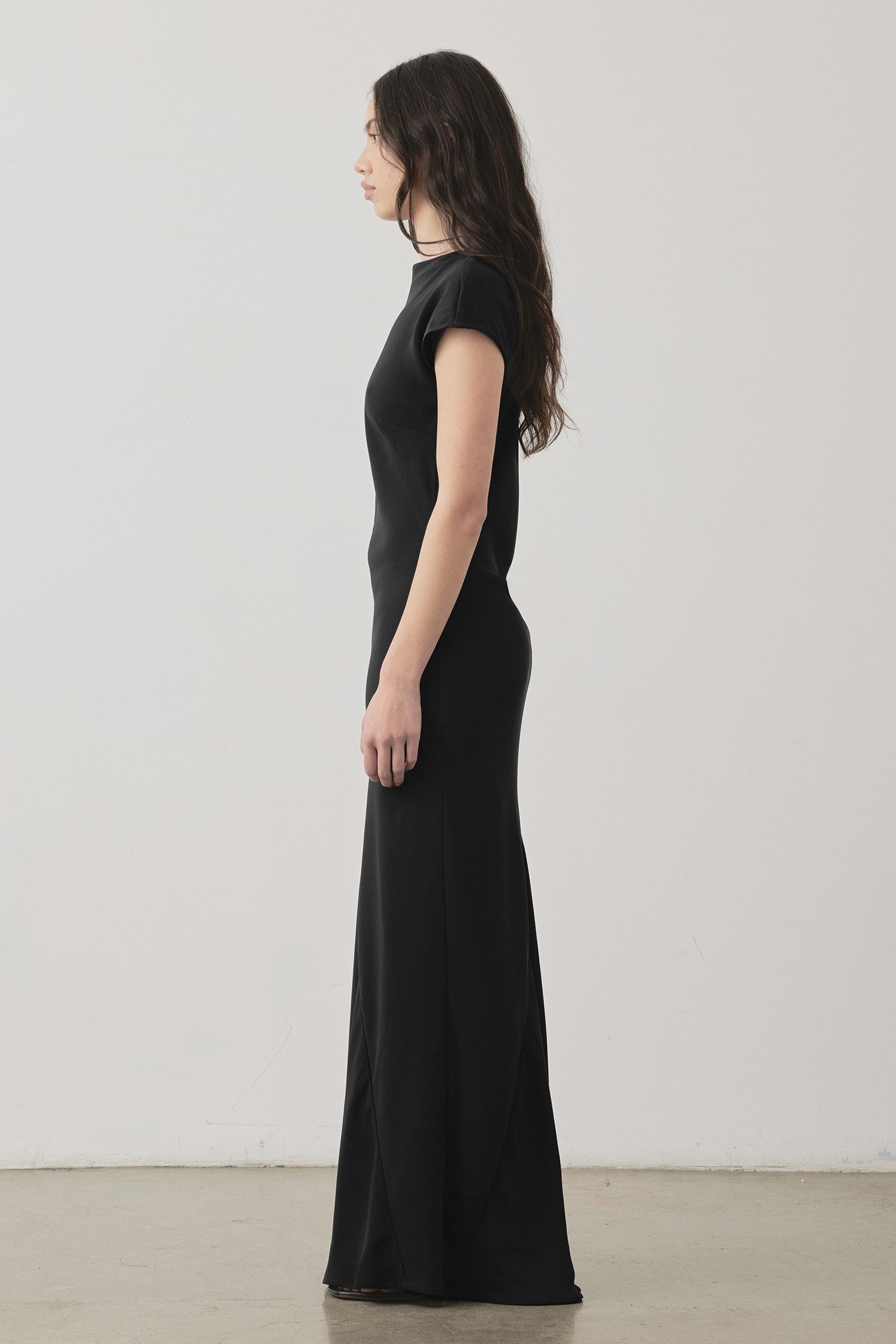 Robe longue Kirby couleur chocolat