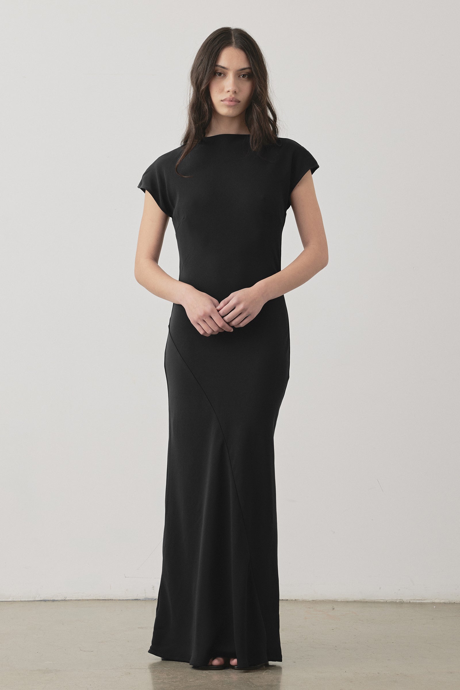 Robe longue Kirby couleur chocolat