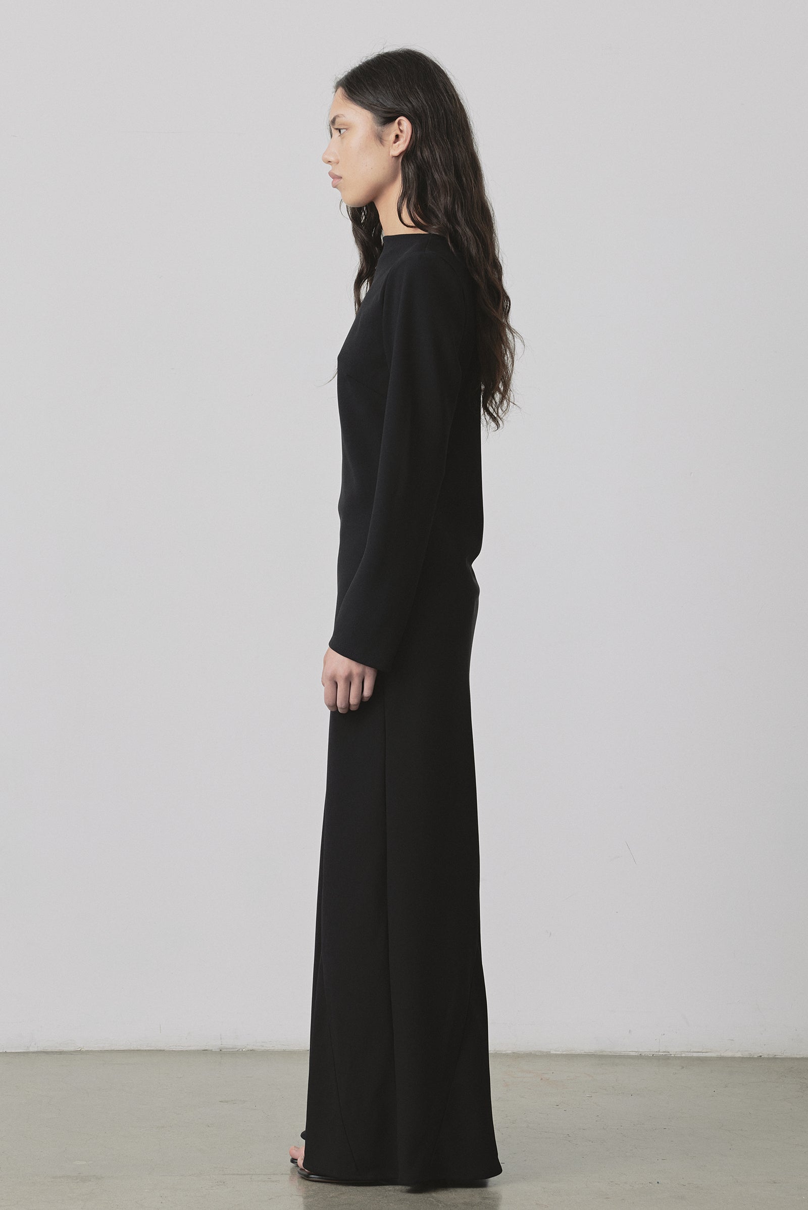 Robe longue Kirby couleur chocolat