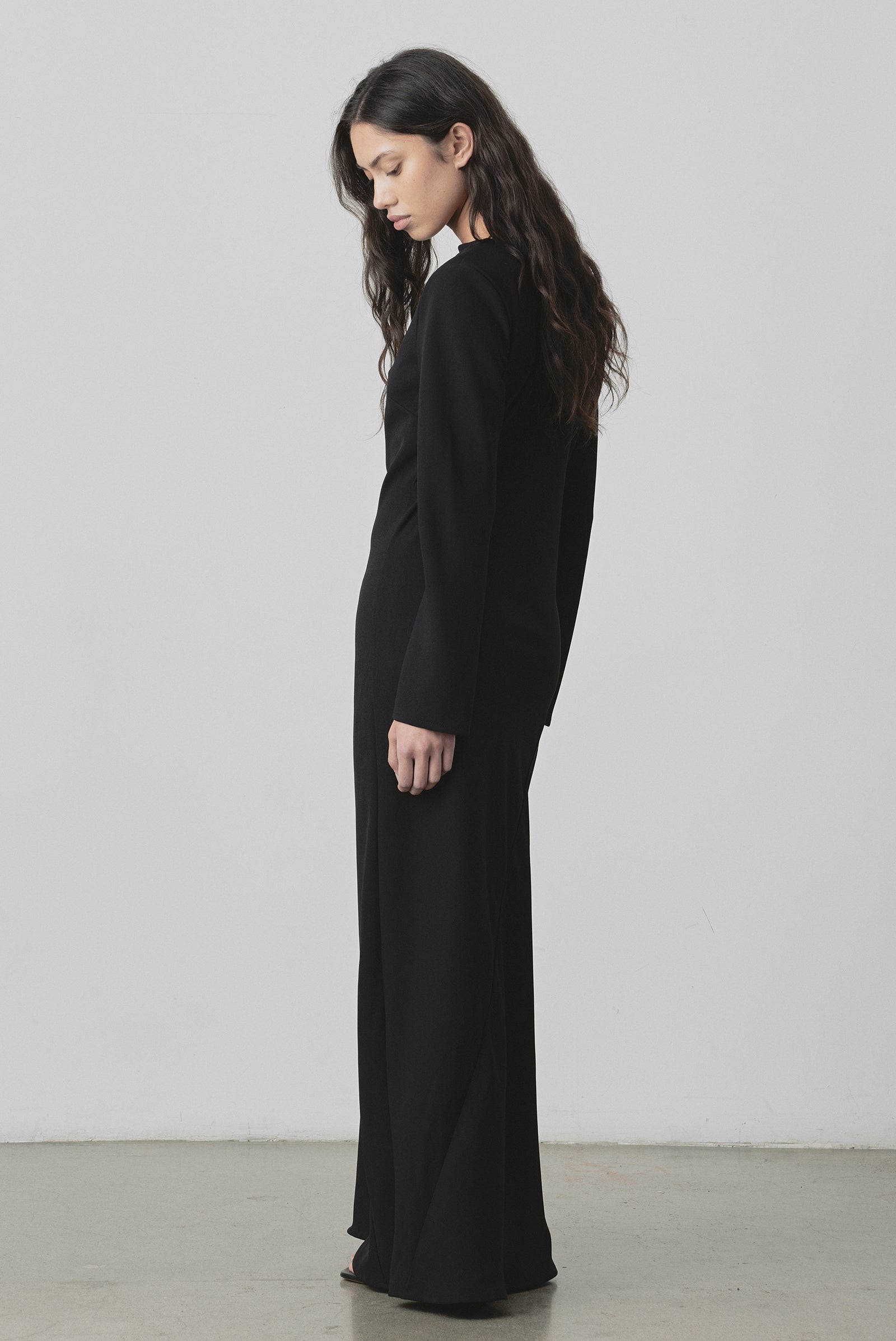 Robe longue Kirby couleur chocolat