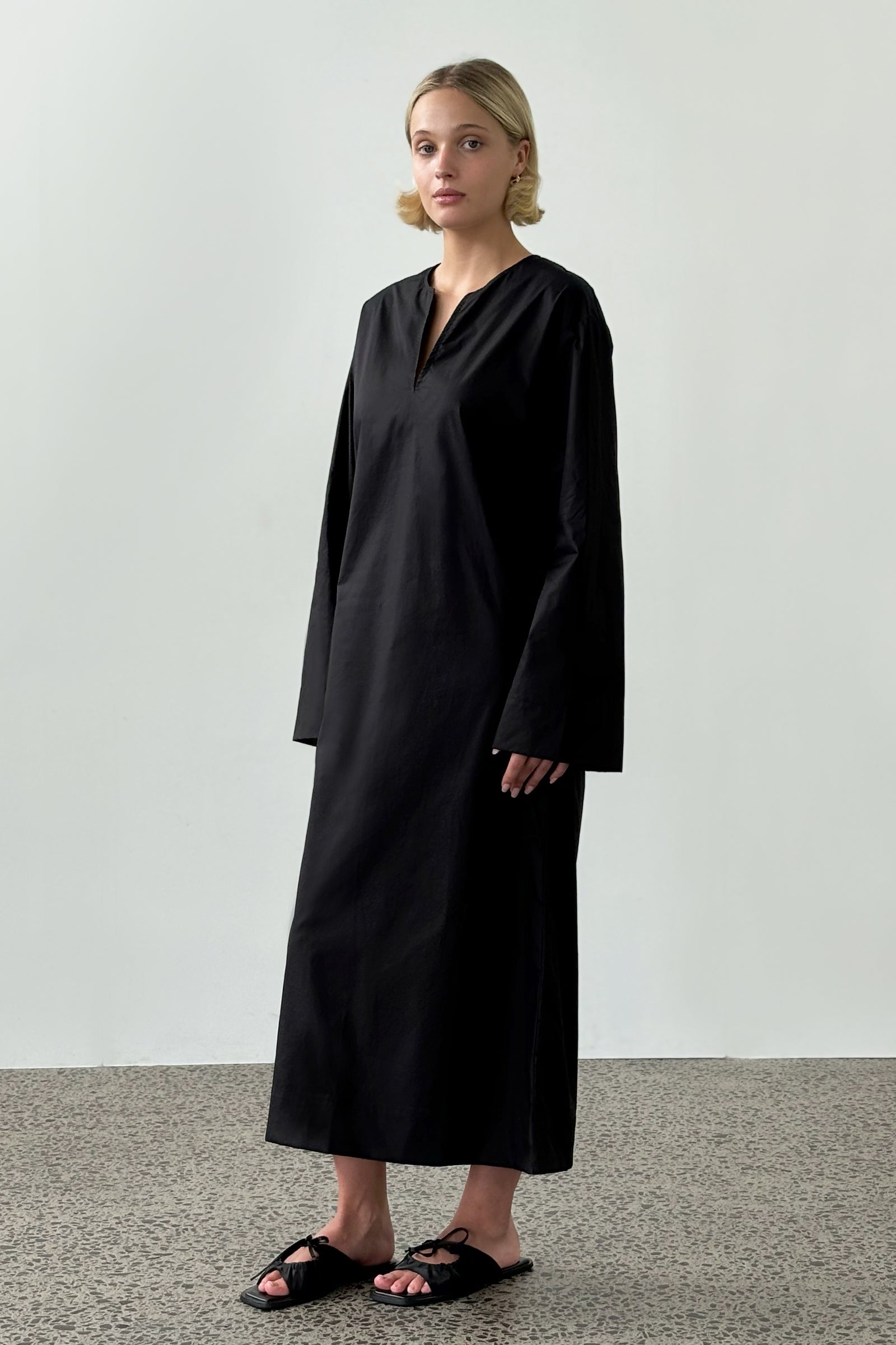 Klein Kaftan Dress in Black