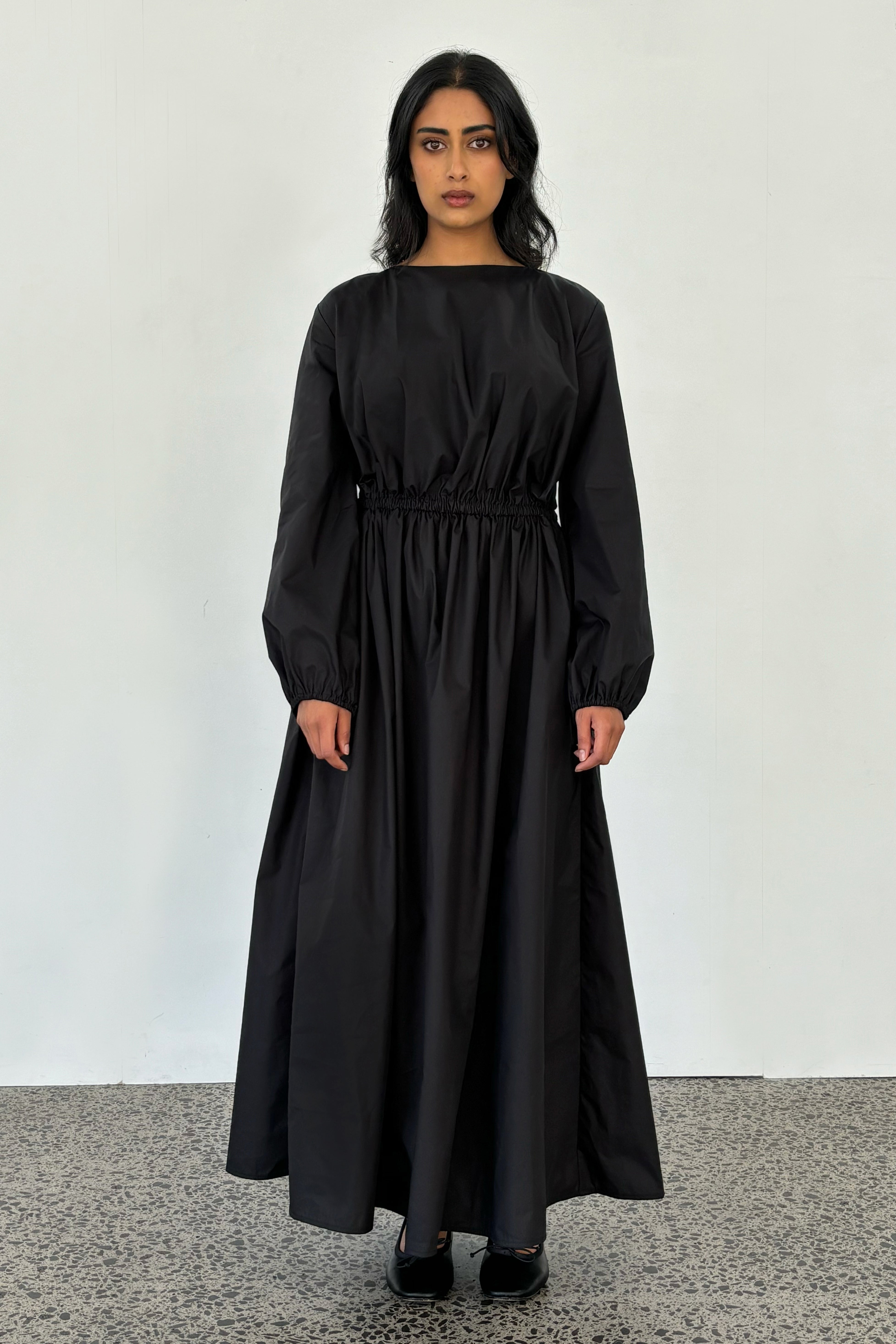 Long sleeve cotton maxi dress top