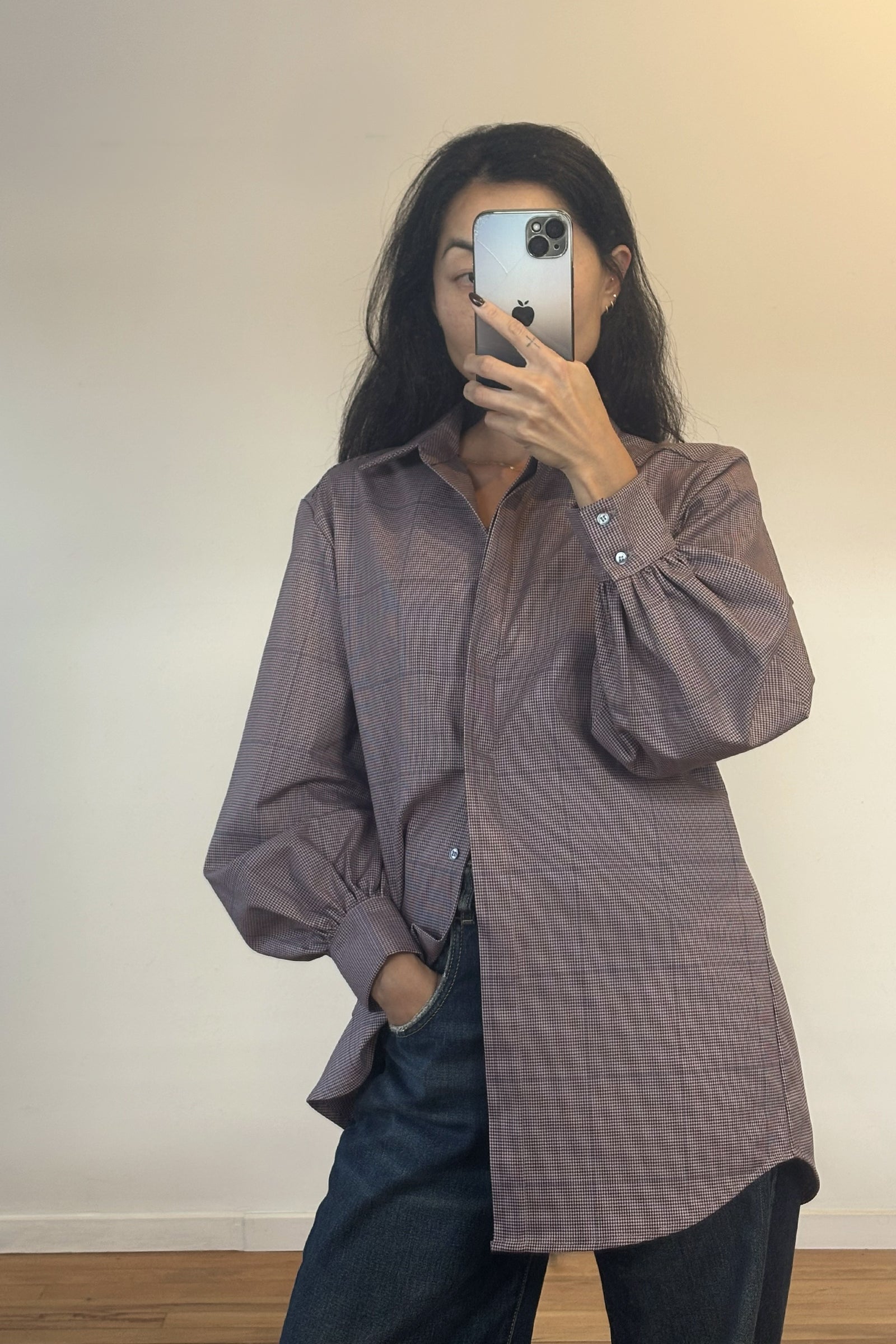 Mes Overshirt in Pink Cotton Plaid
