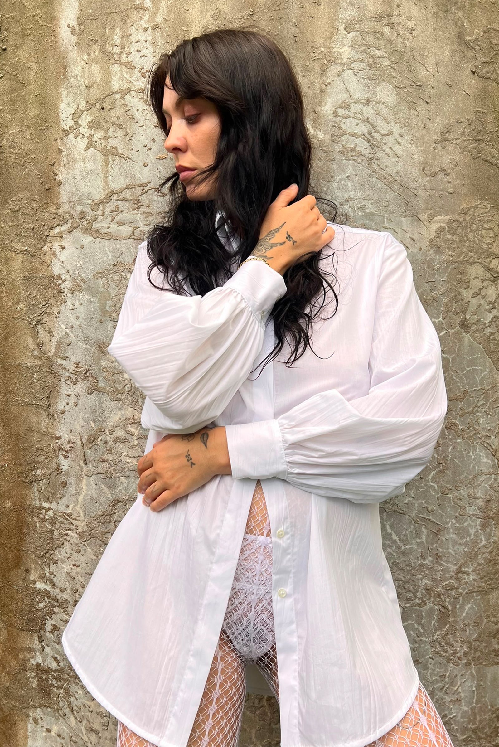 Mes Original Shirt in Crinkle White
