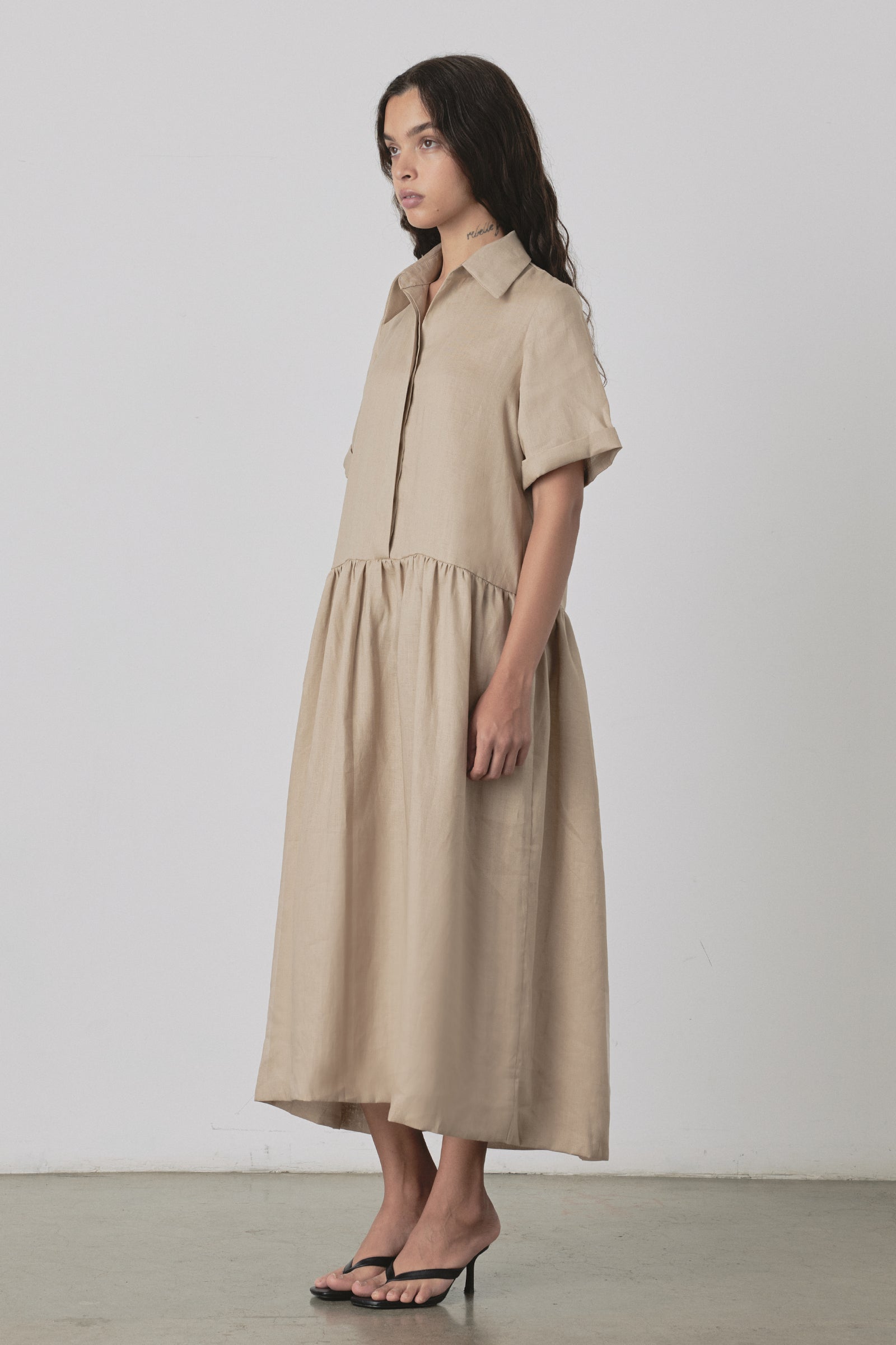 Mes Deux Midi Dress in Camel