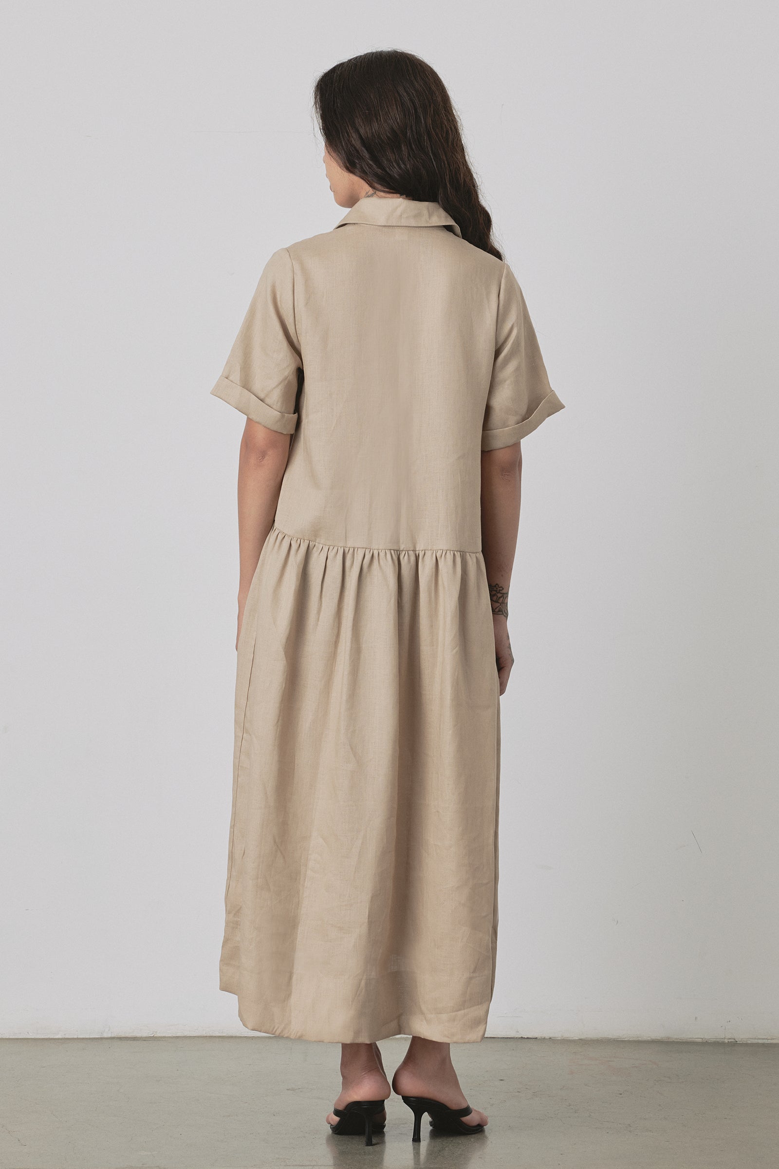 Mes Deux Midi Dress in Camel