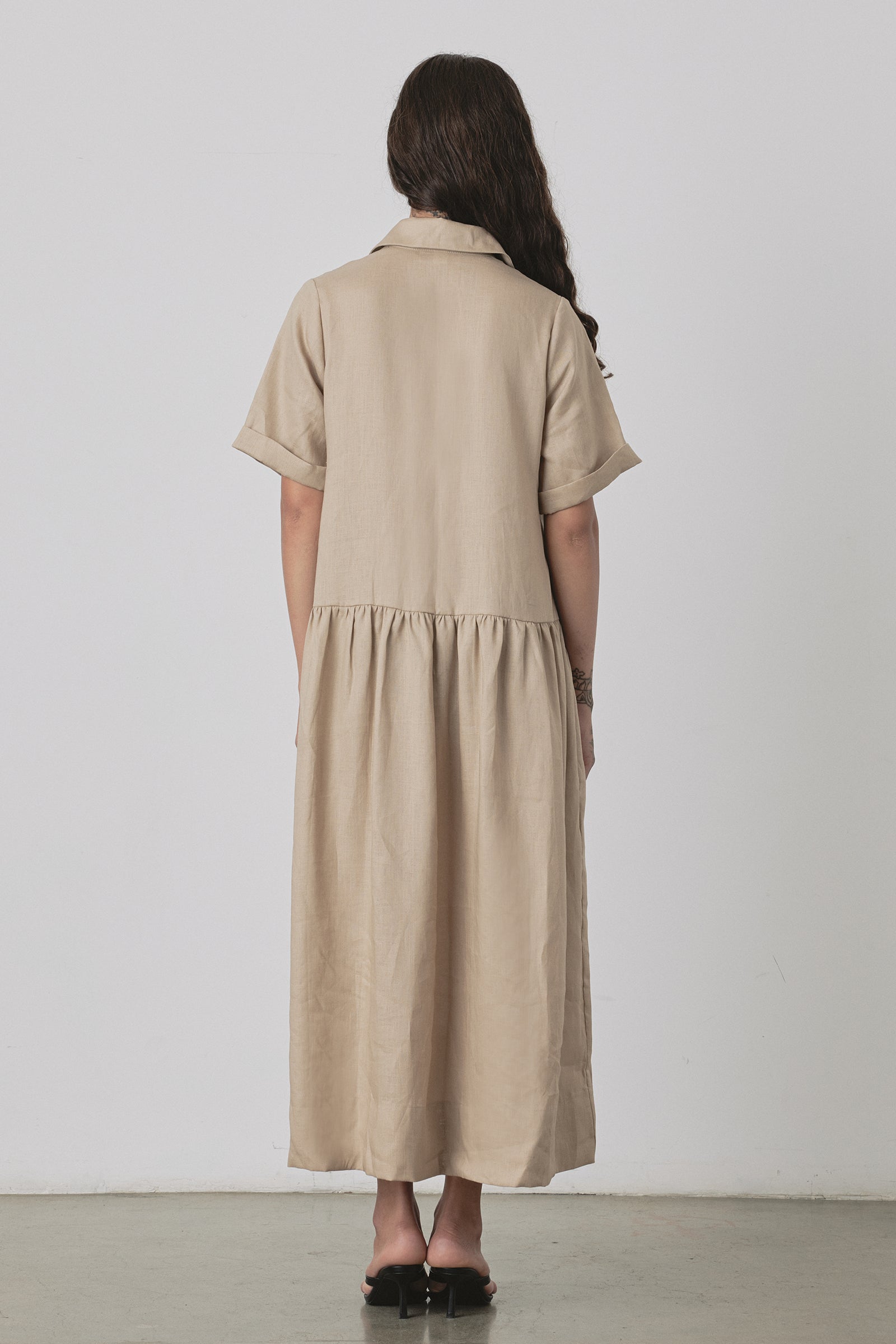 Mes Deux Midi Dress in Camel