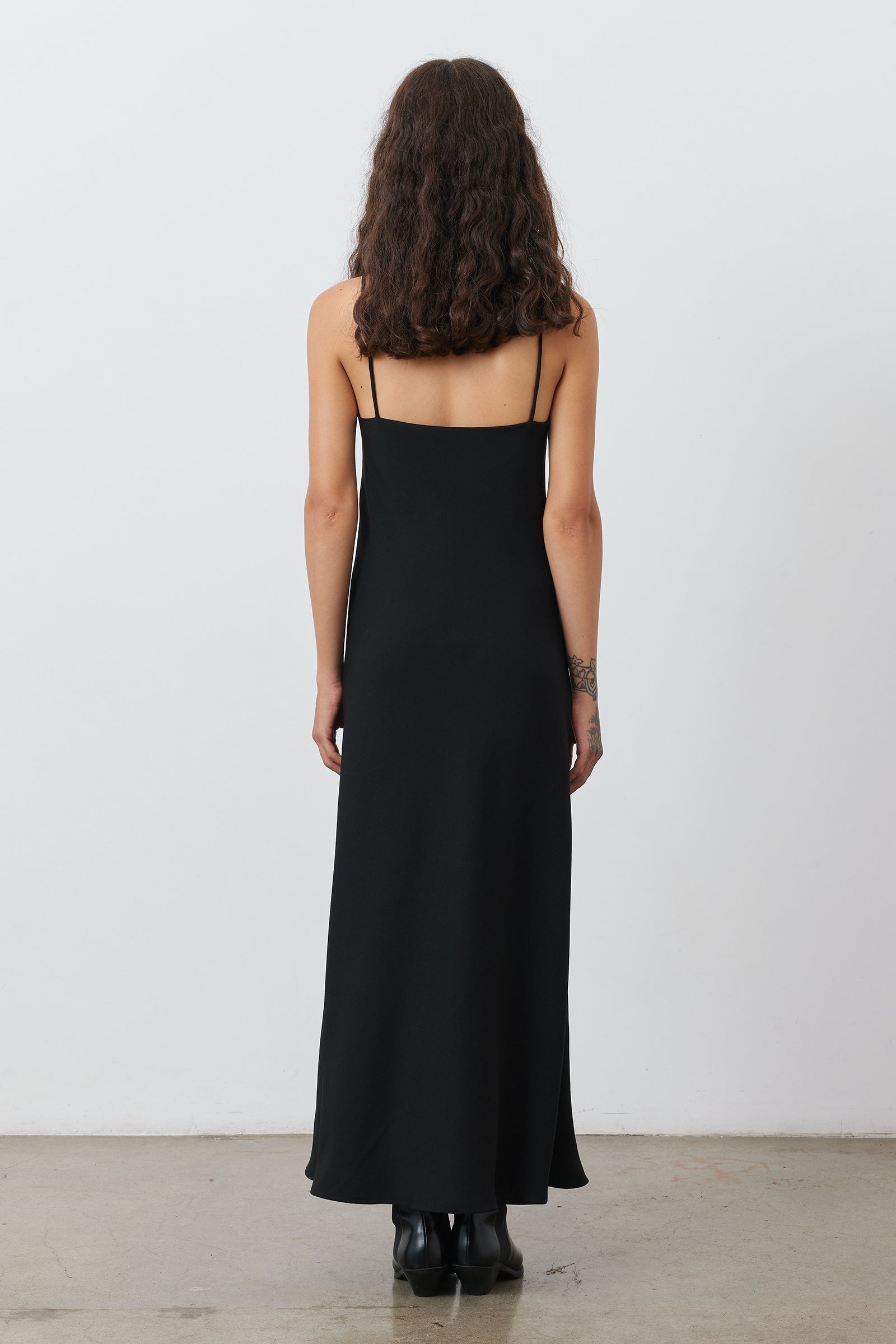 Minimal Slip Dress in Black