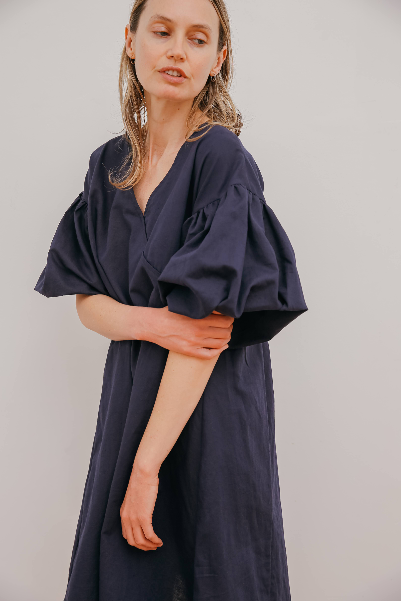 Miu Maxi Dress in Navy