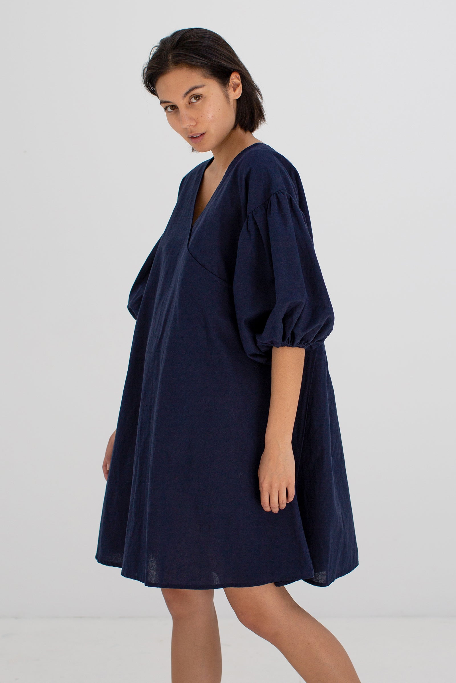Mini-robe Miu bleu marine