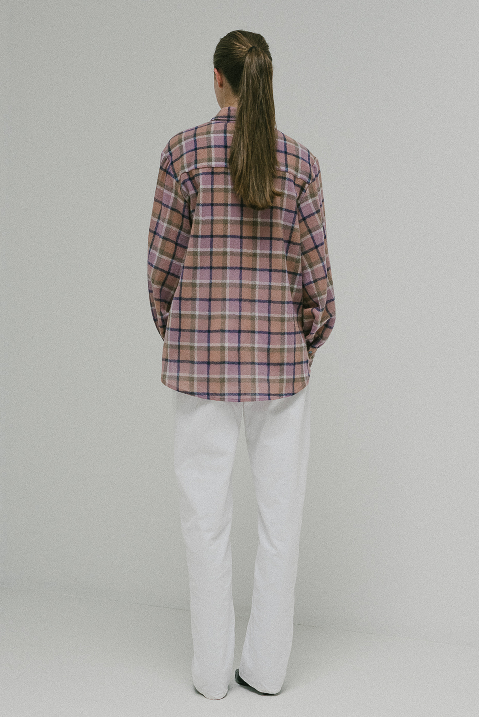 Mes Overshirt in Pink Cotton Plaid