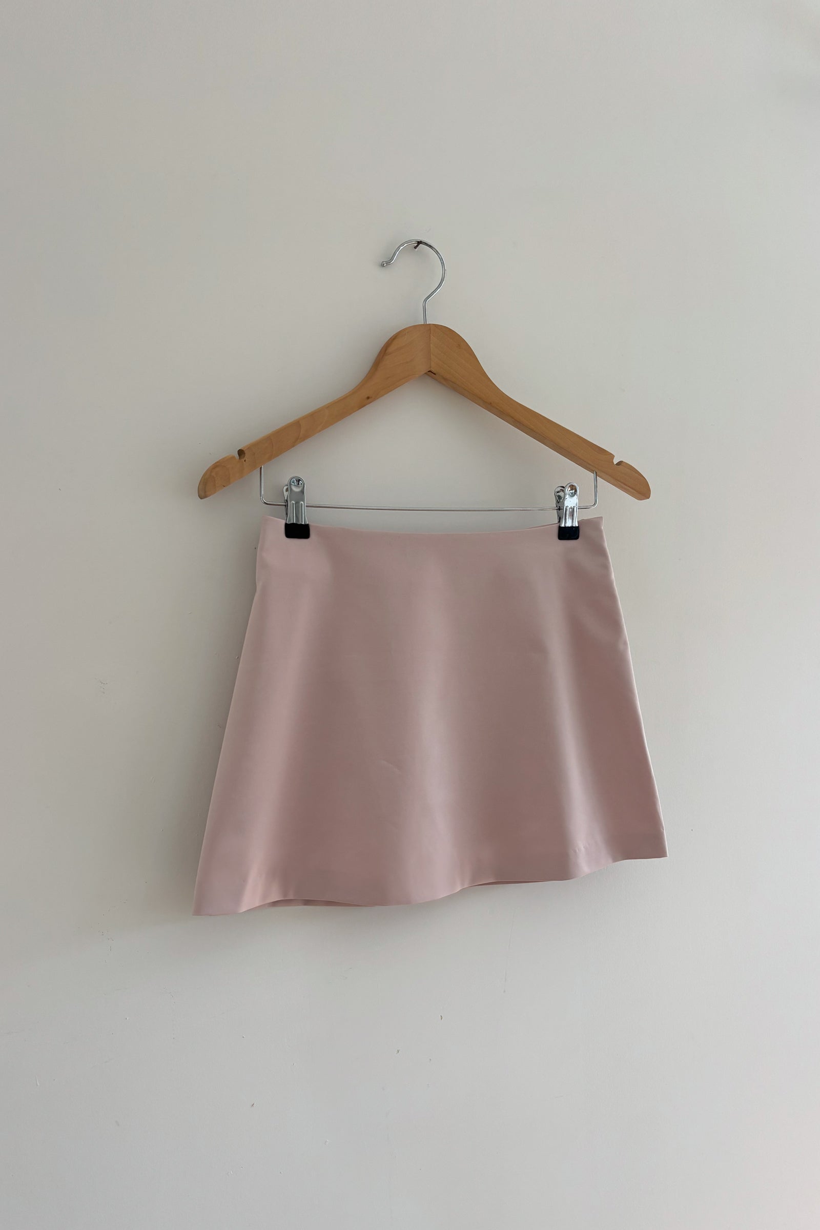 Suit Mini Skirt in Pink Satin