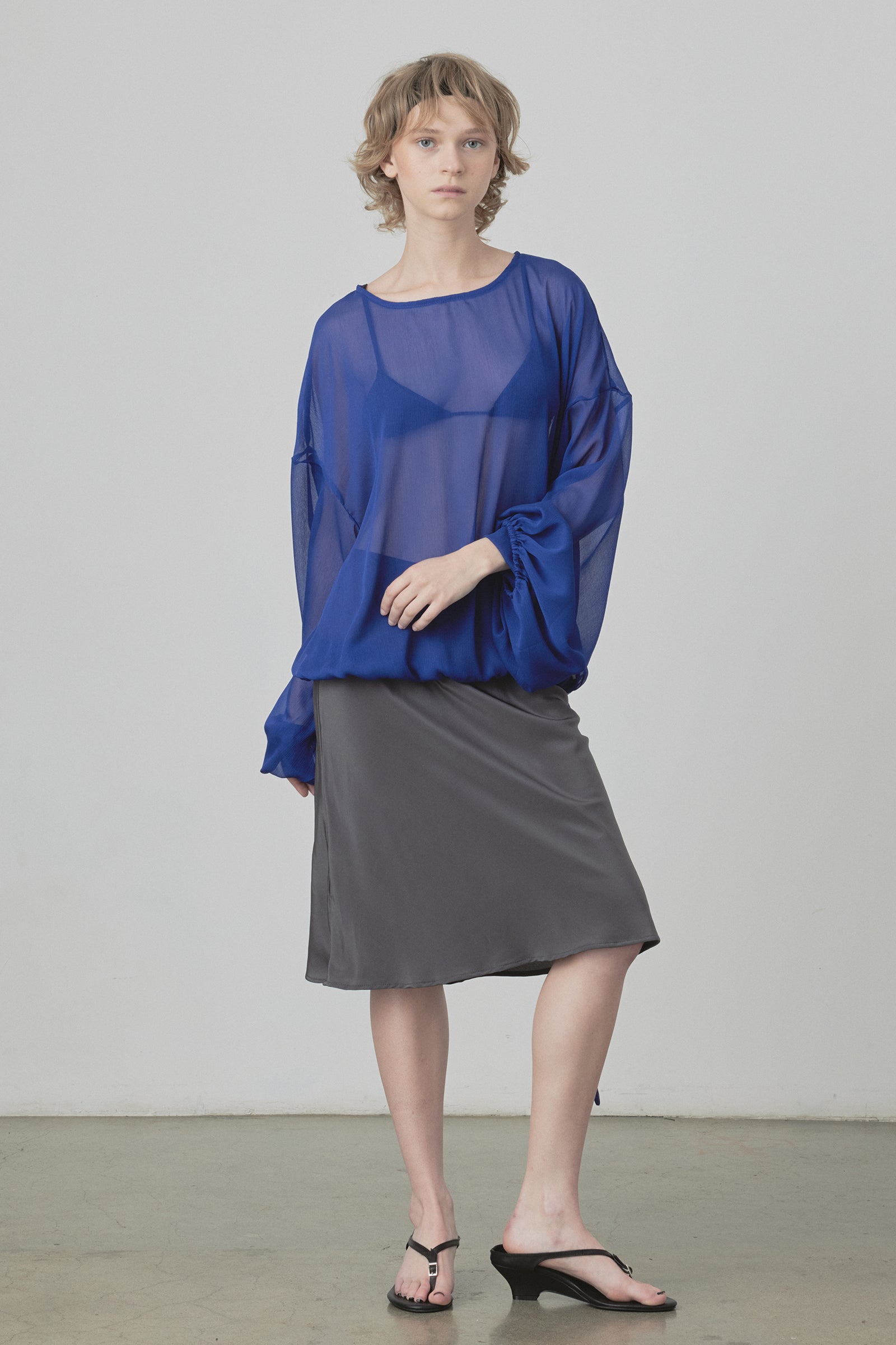 Relaxed Bloom Blouse in Cobalt