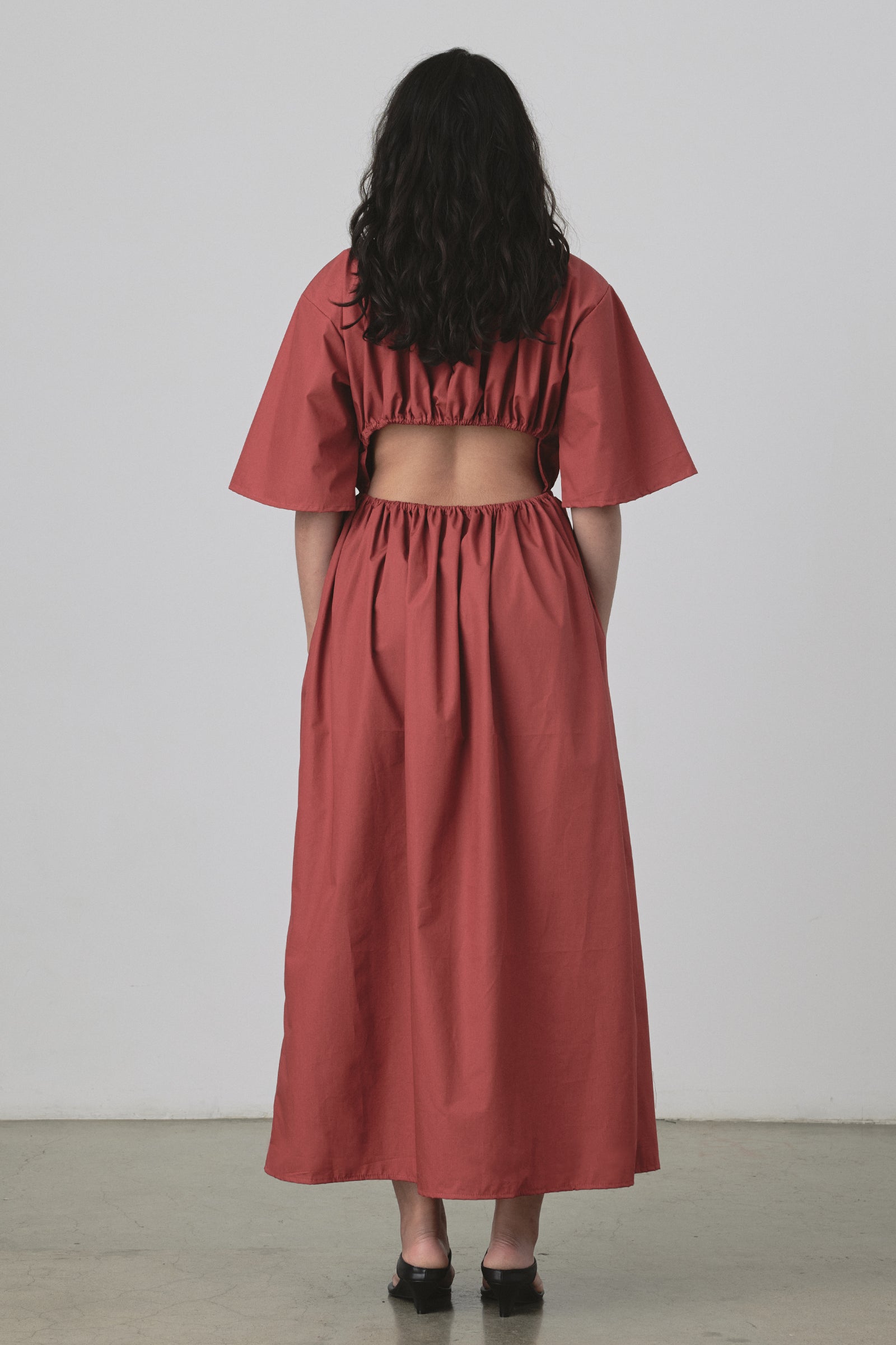 Rue Dress in Scarlet
