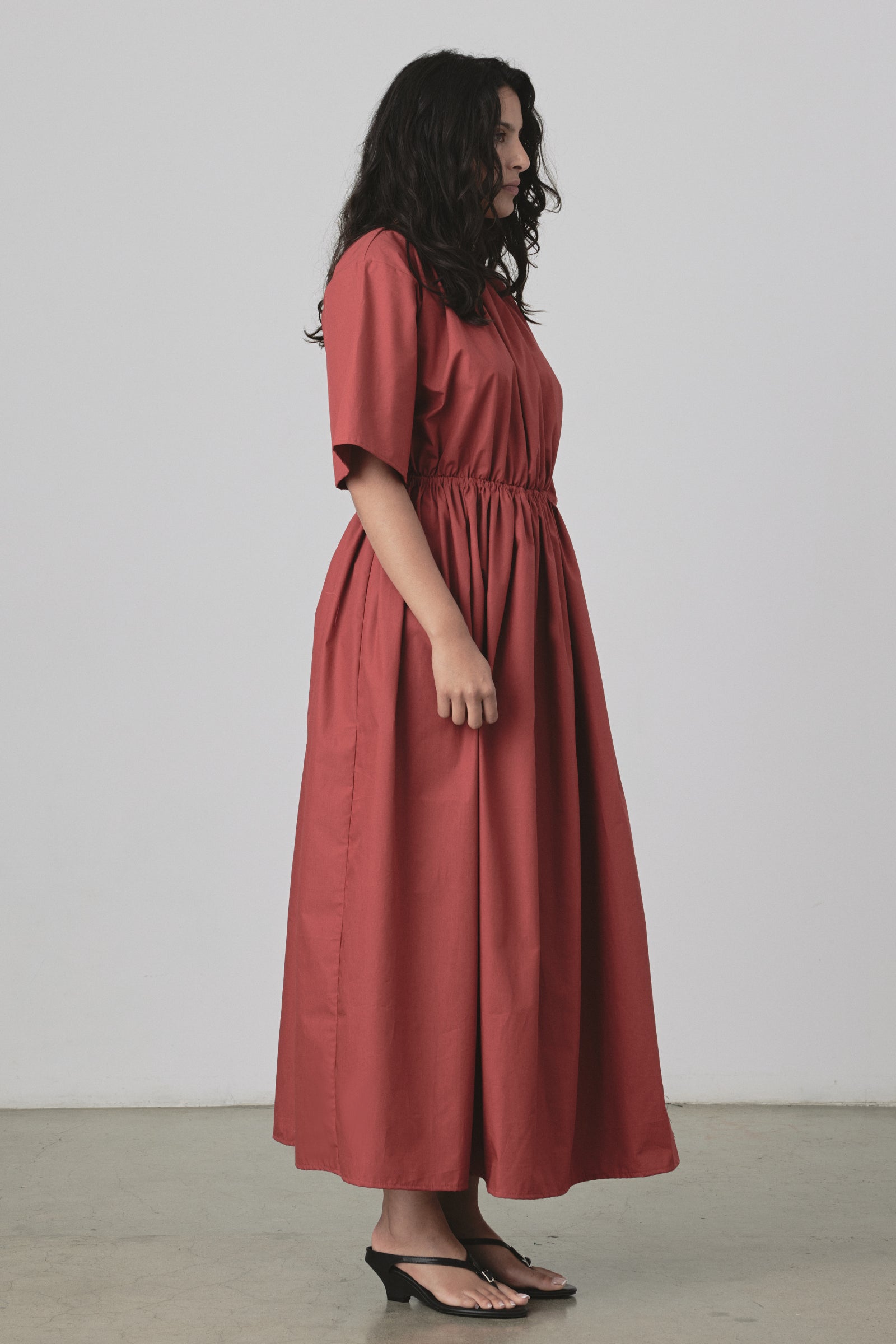 Rue Dress in Scarlet