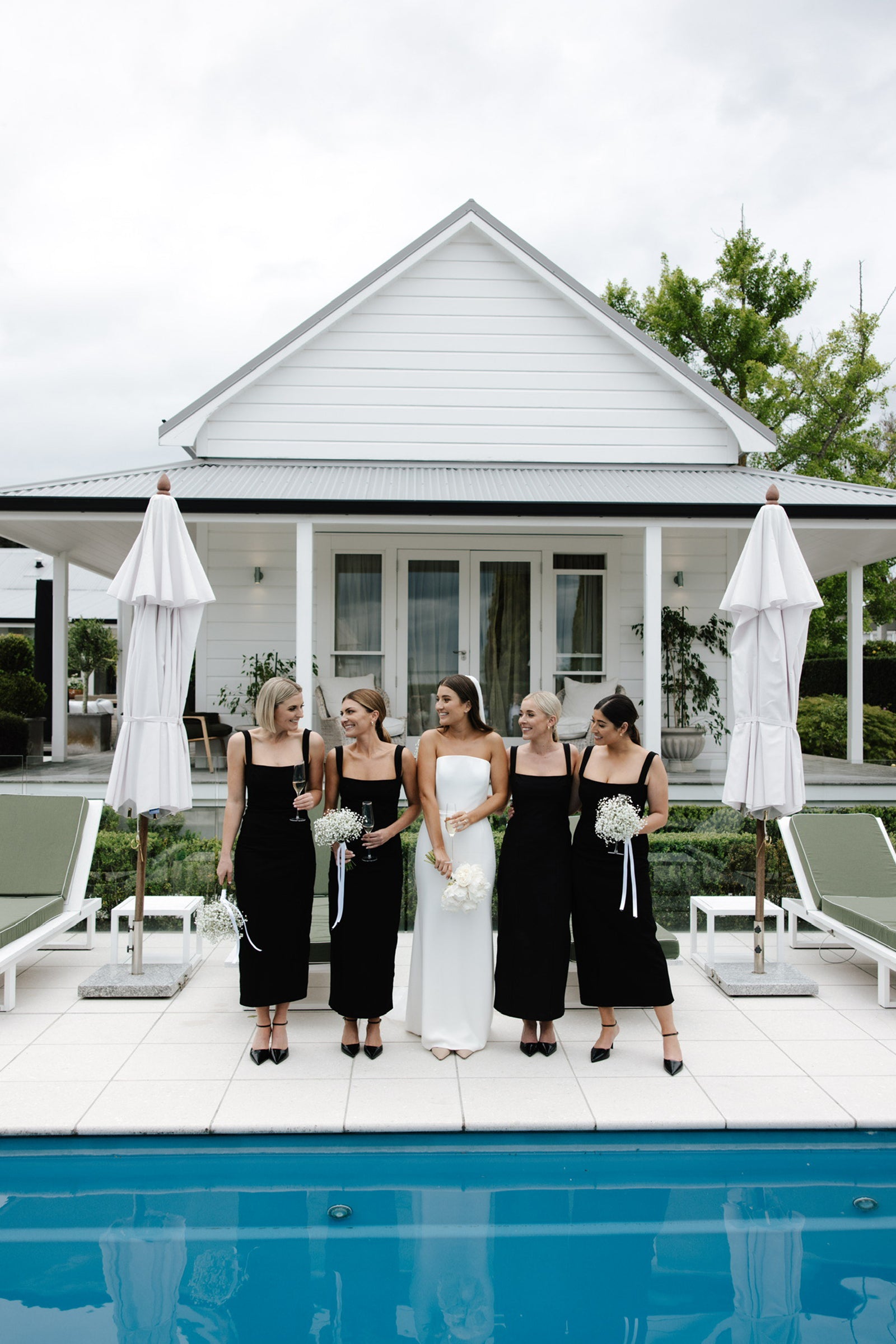 Sculpted Straight Dress in Black