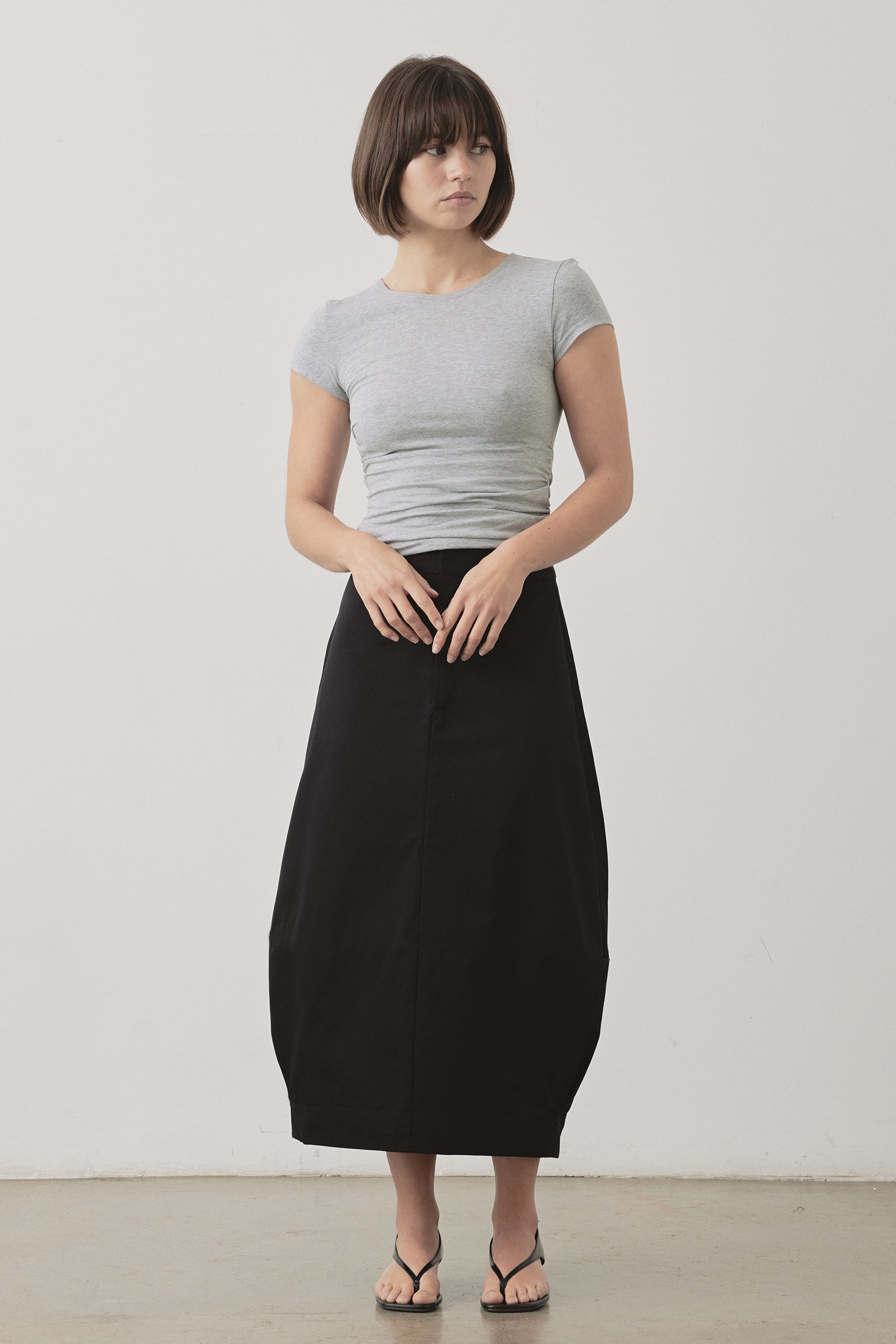 Barrel Skirt in Black