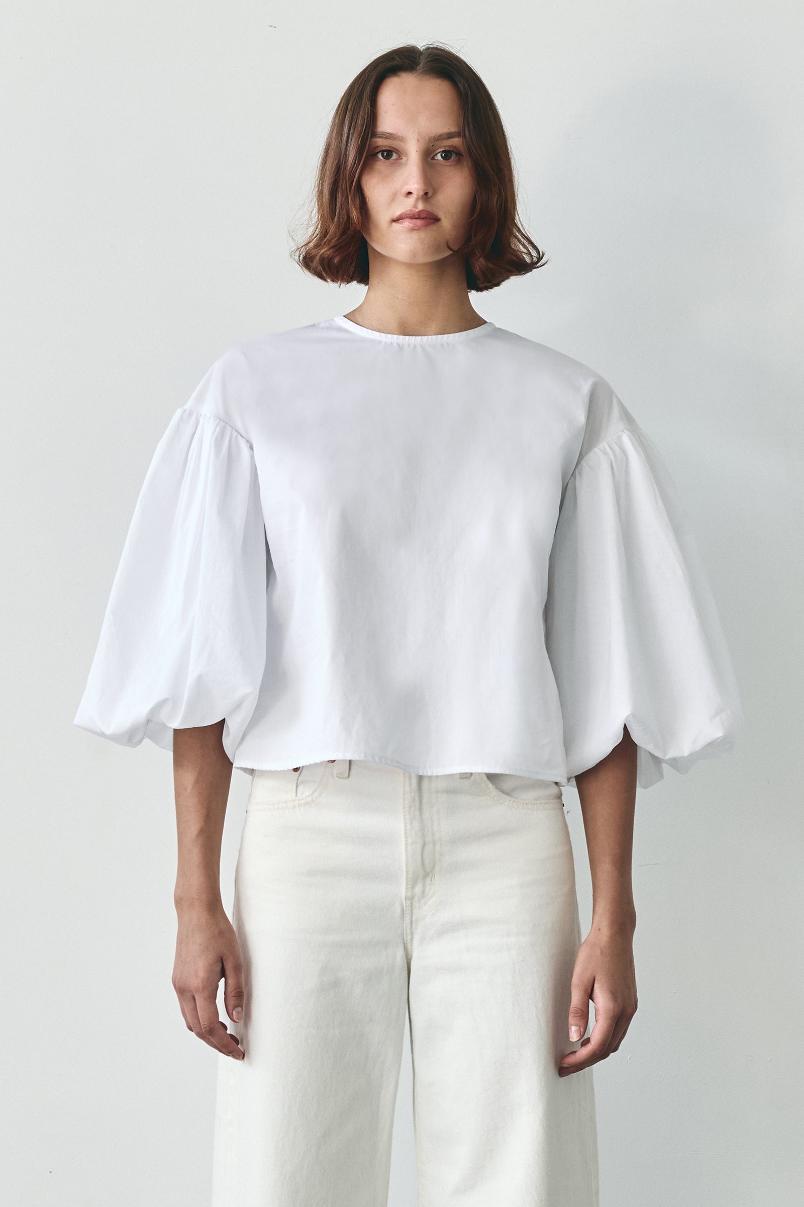 Tulle Deux Blouse in White