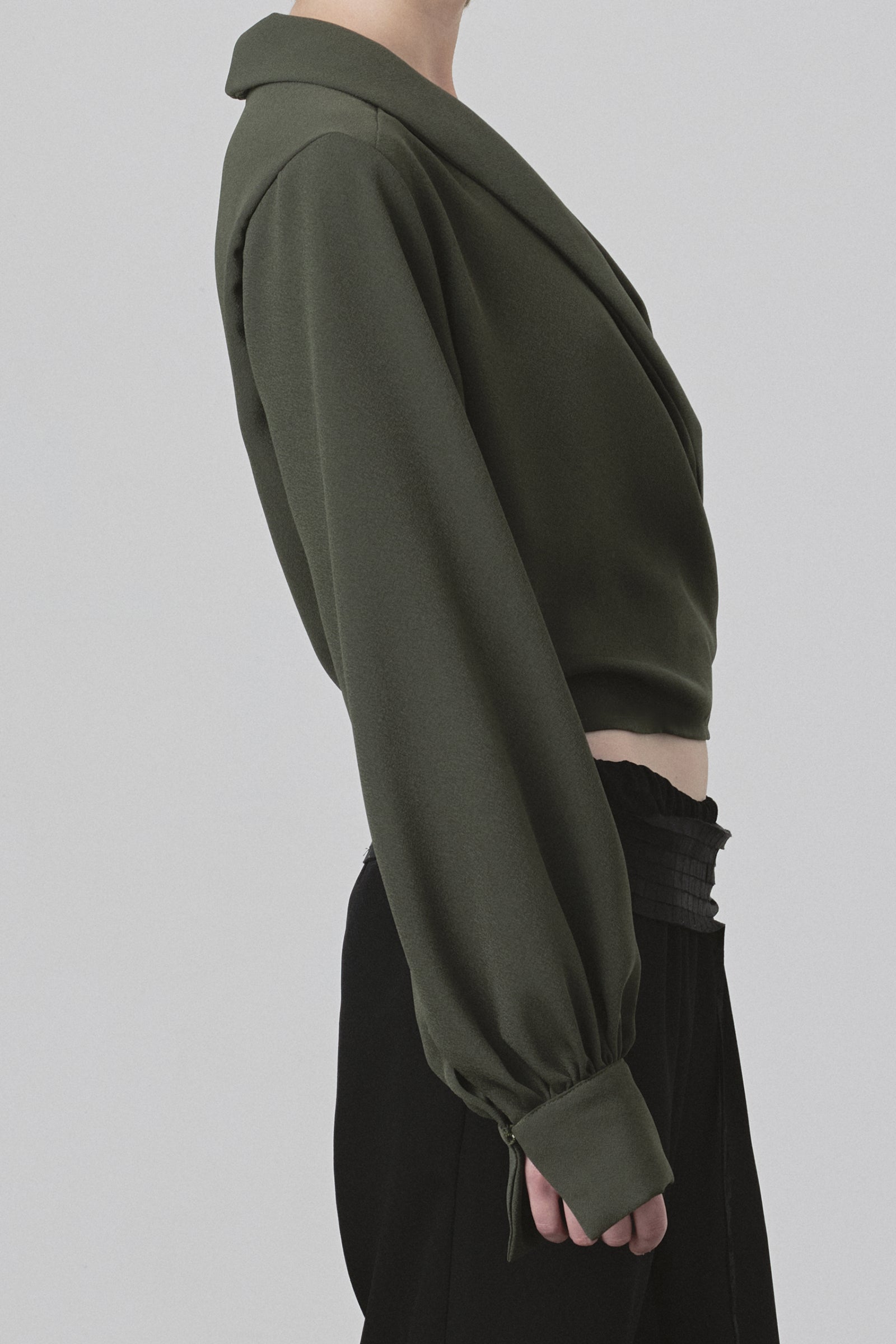 Undone Blouse in Khaki