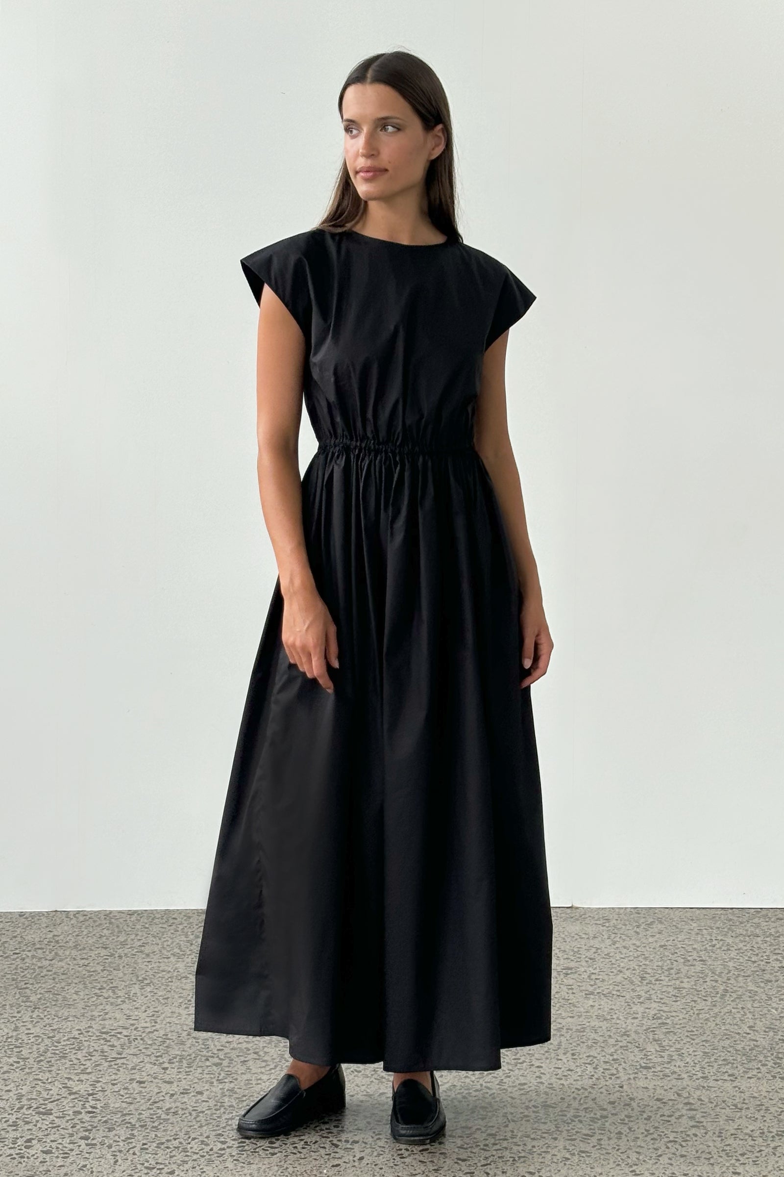 vienna black dress Vienna Statement Bow Gown with Sash- Black 8