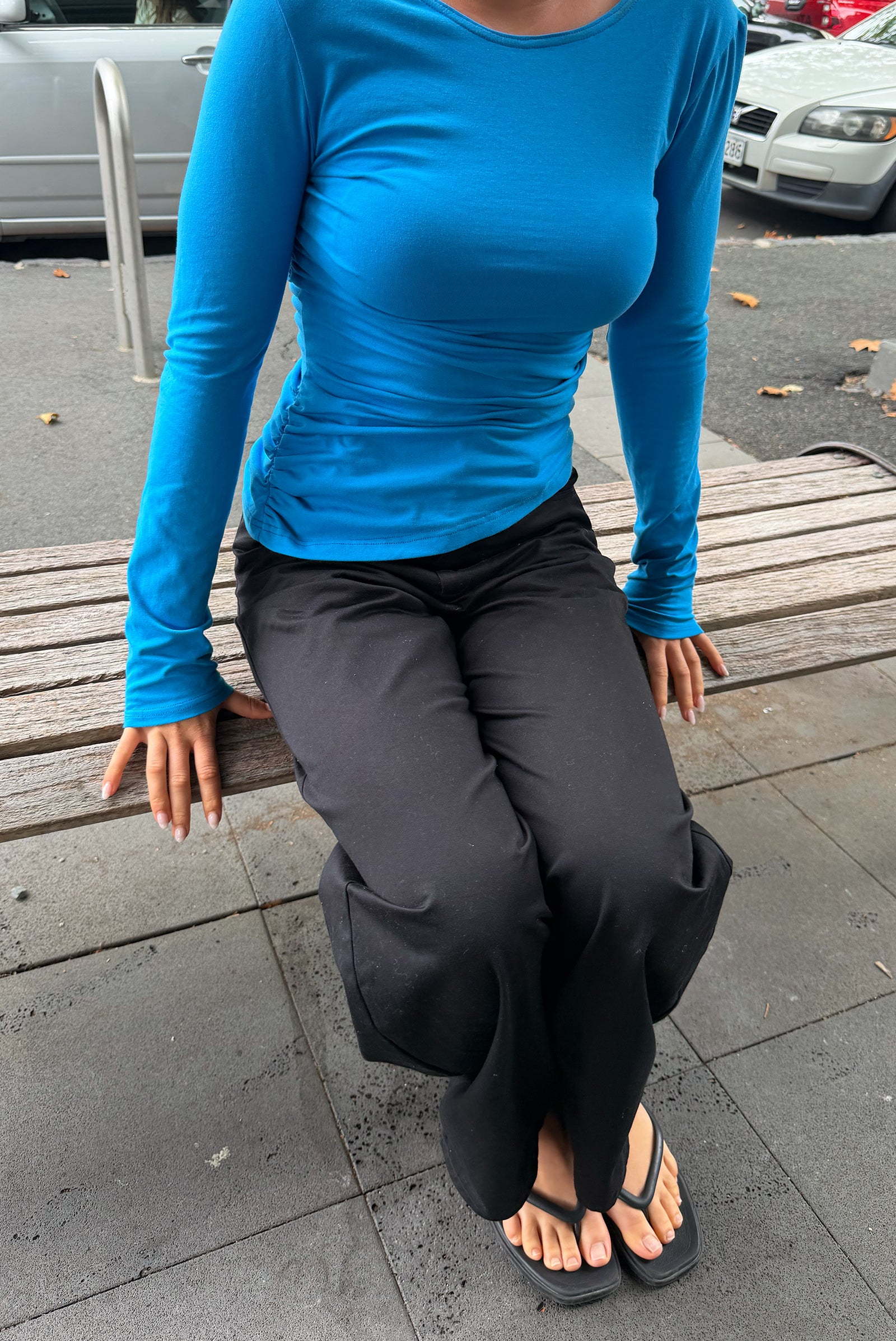 Warp LS Top in Electric Blue
