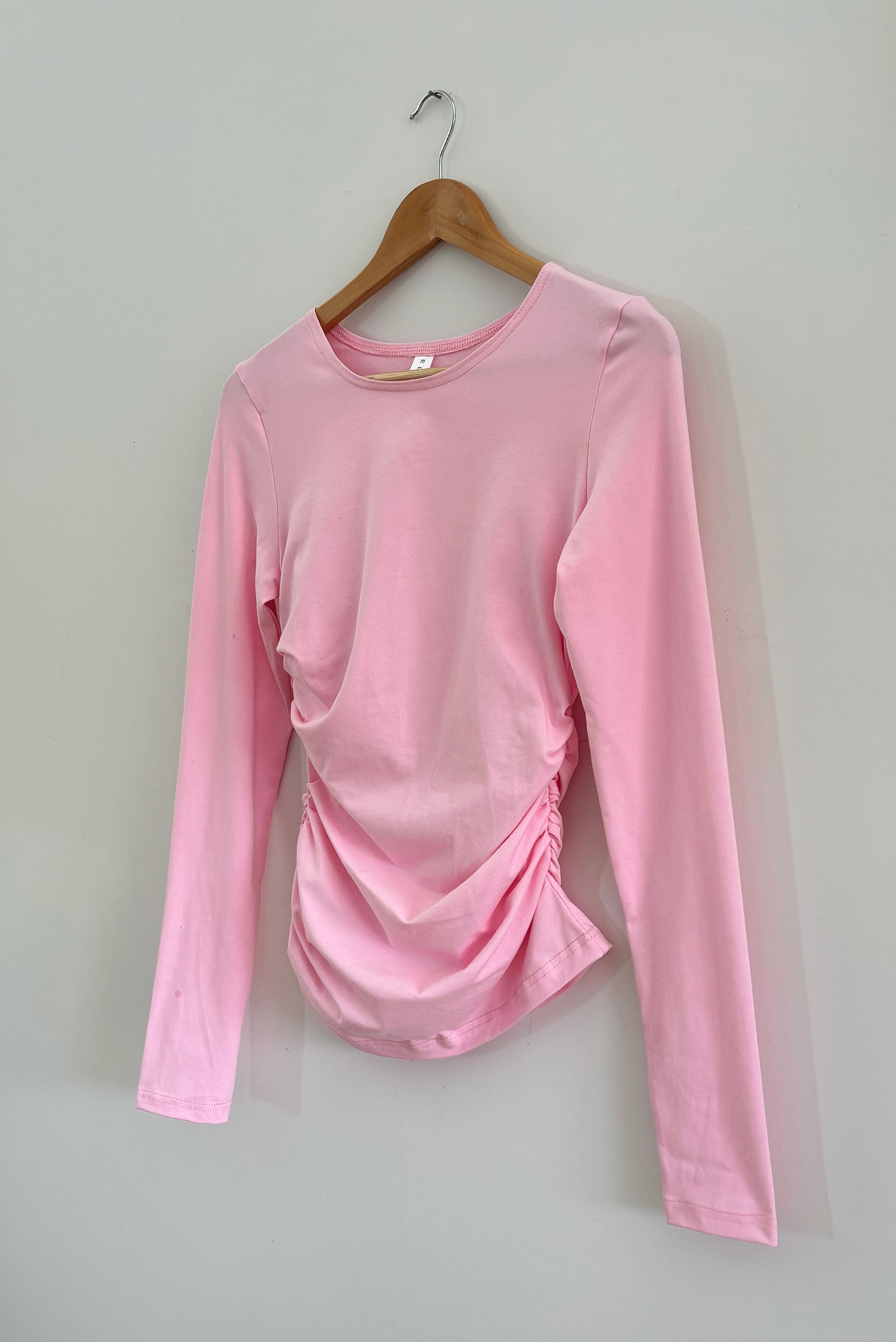 (Soldes) Haut Warp manches longues rose bébé