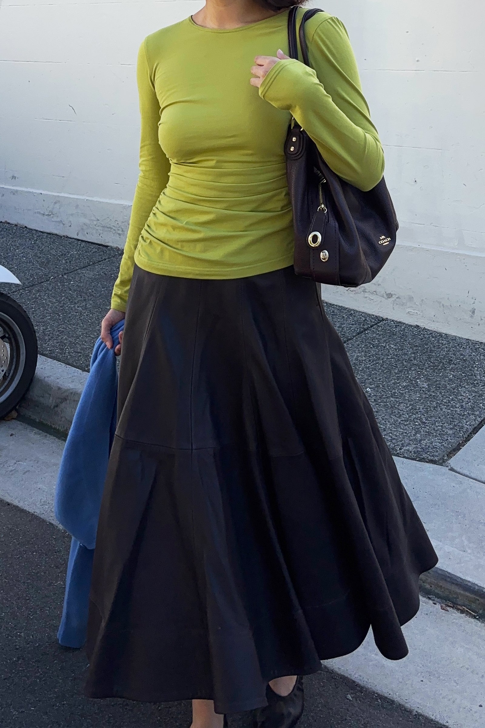 Warp LS Top in Chartreuse