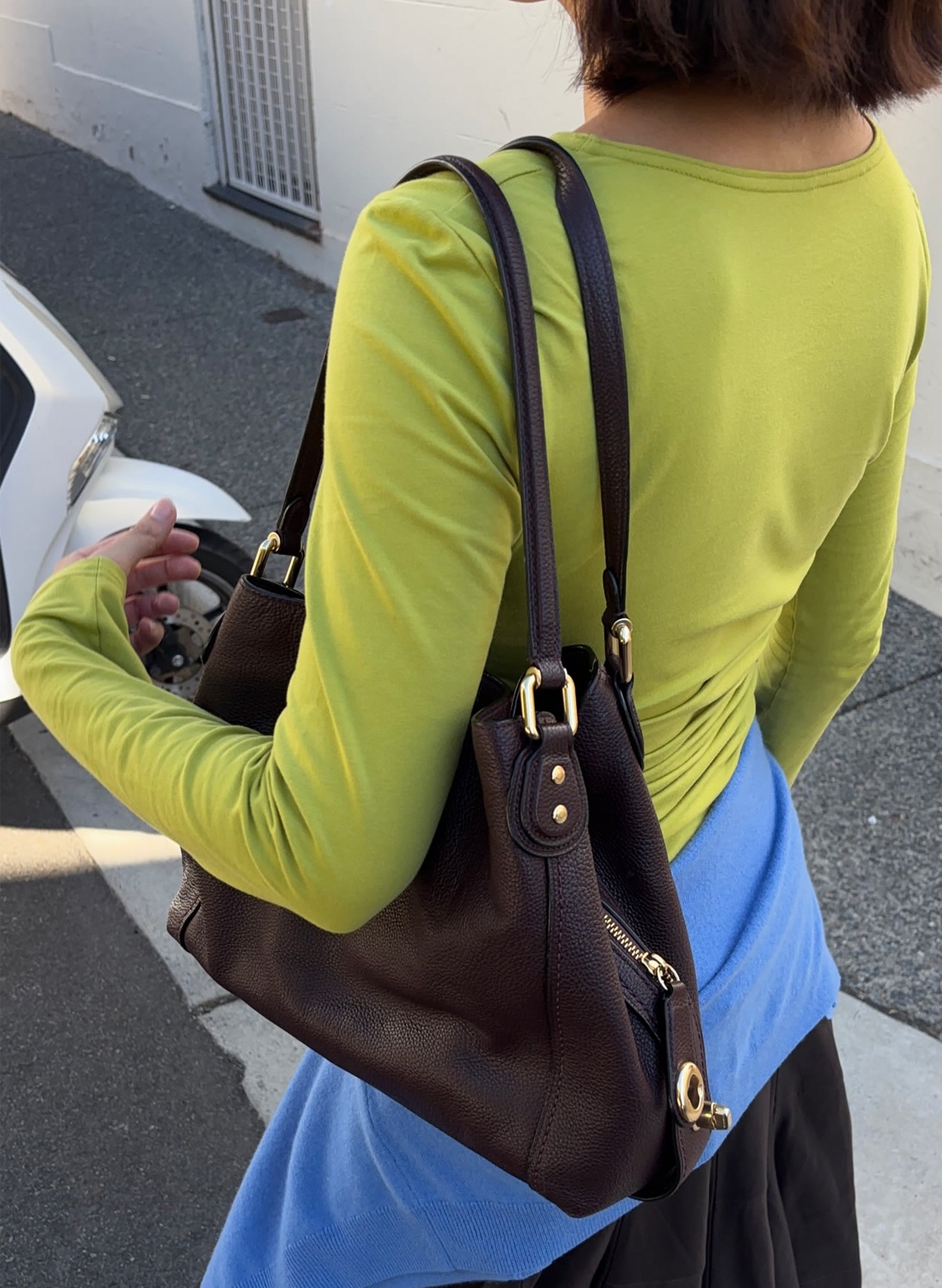 Warp LS Top in Chartreuse