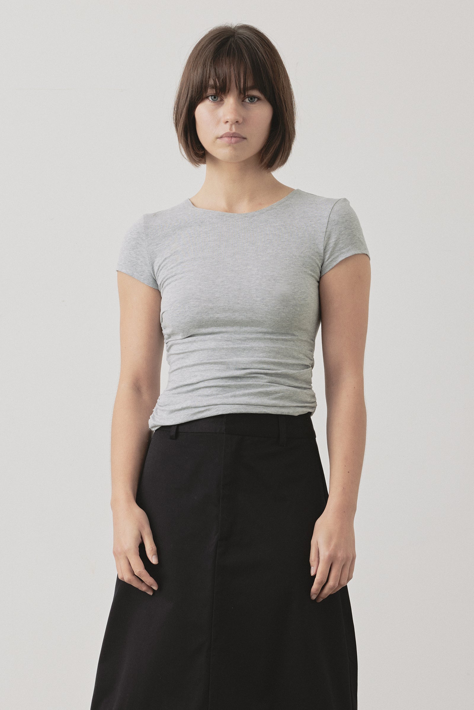 Warp SS Tee in Grey Marle