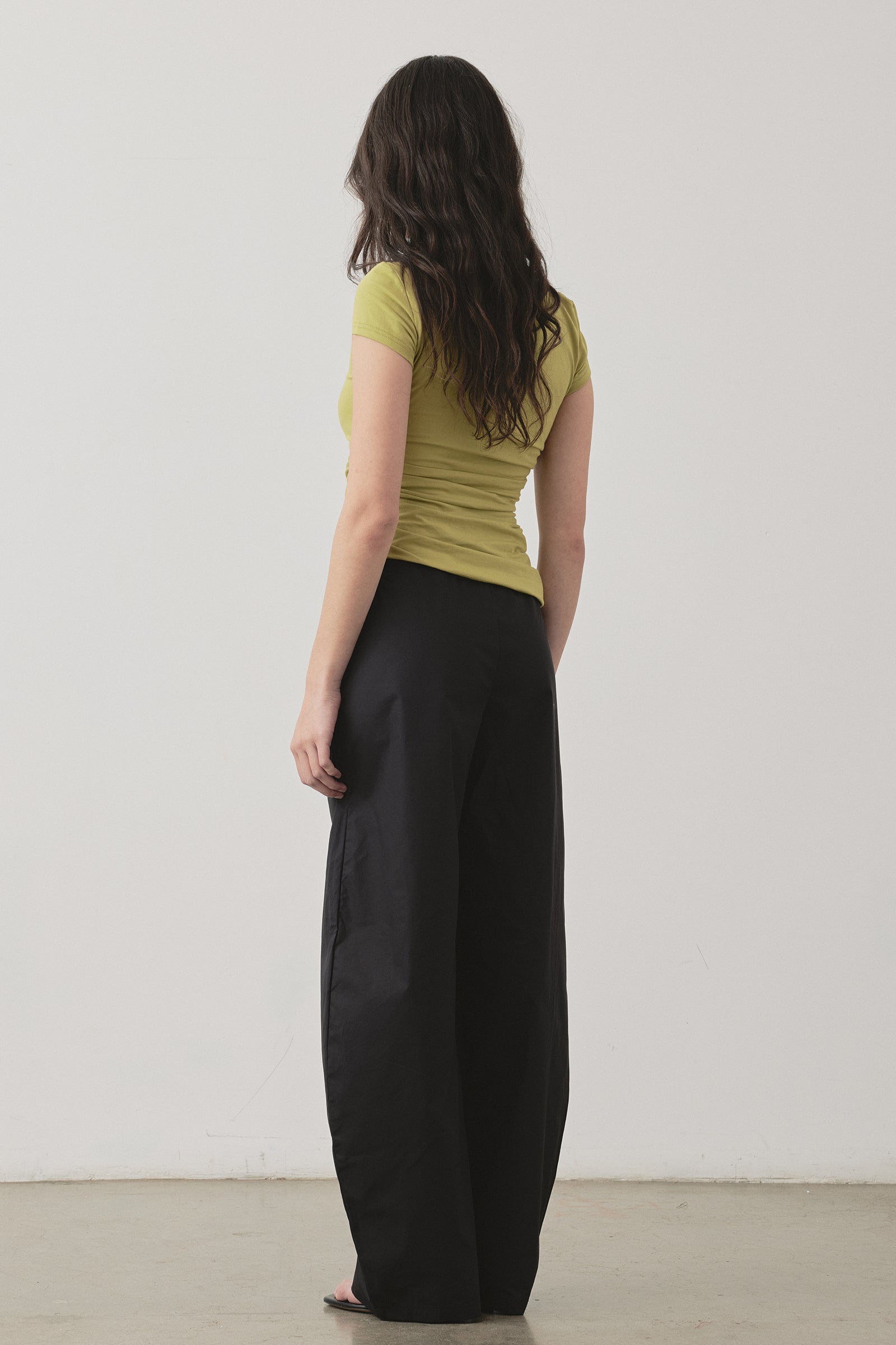 Pantalon ample à cordon de serrage noir
