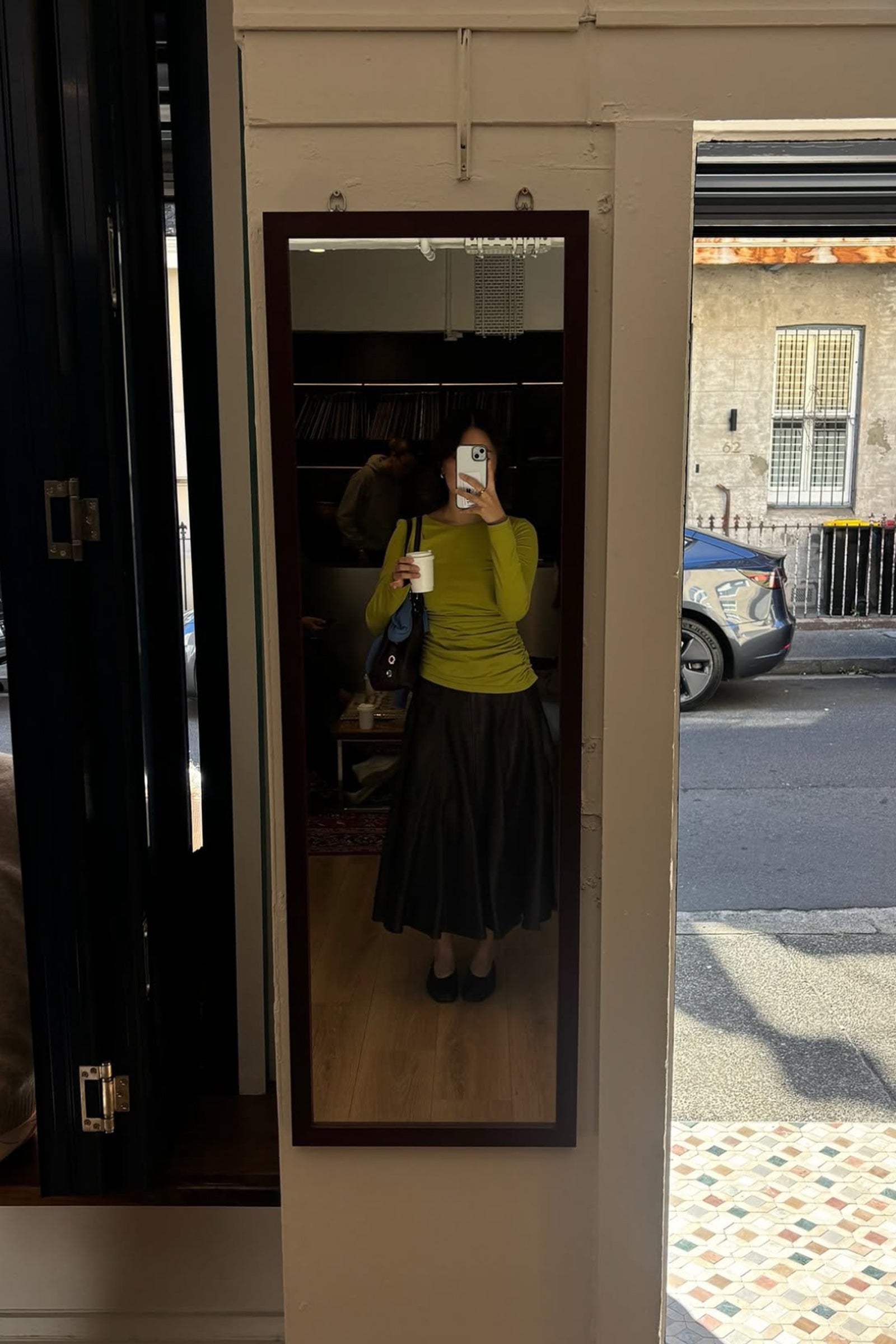 Warp LS Top in Chartreuse