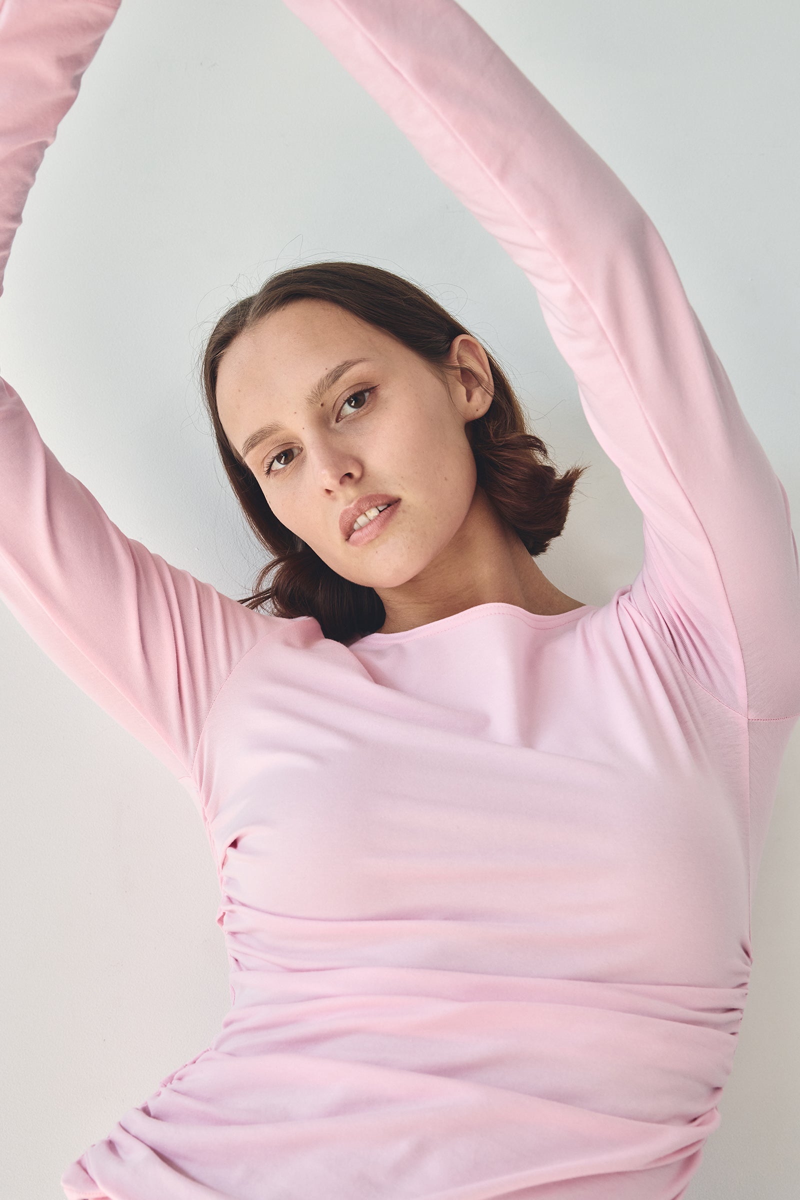 (Soldes) Haut Warp manches longues rose bébé