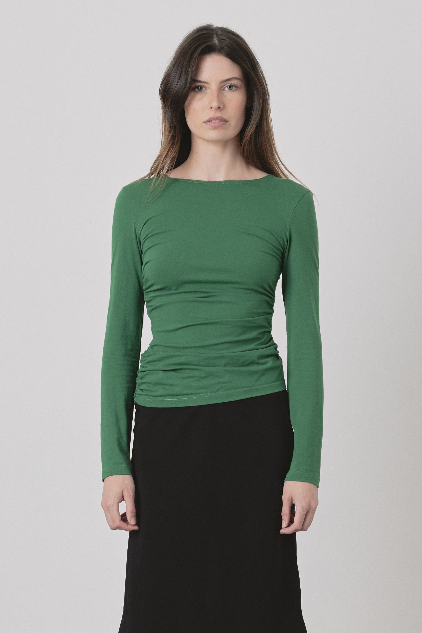 Warp LS Top in Fern Green