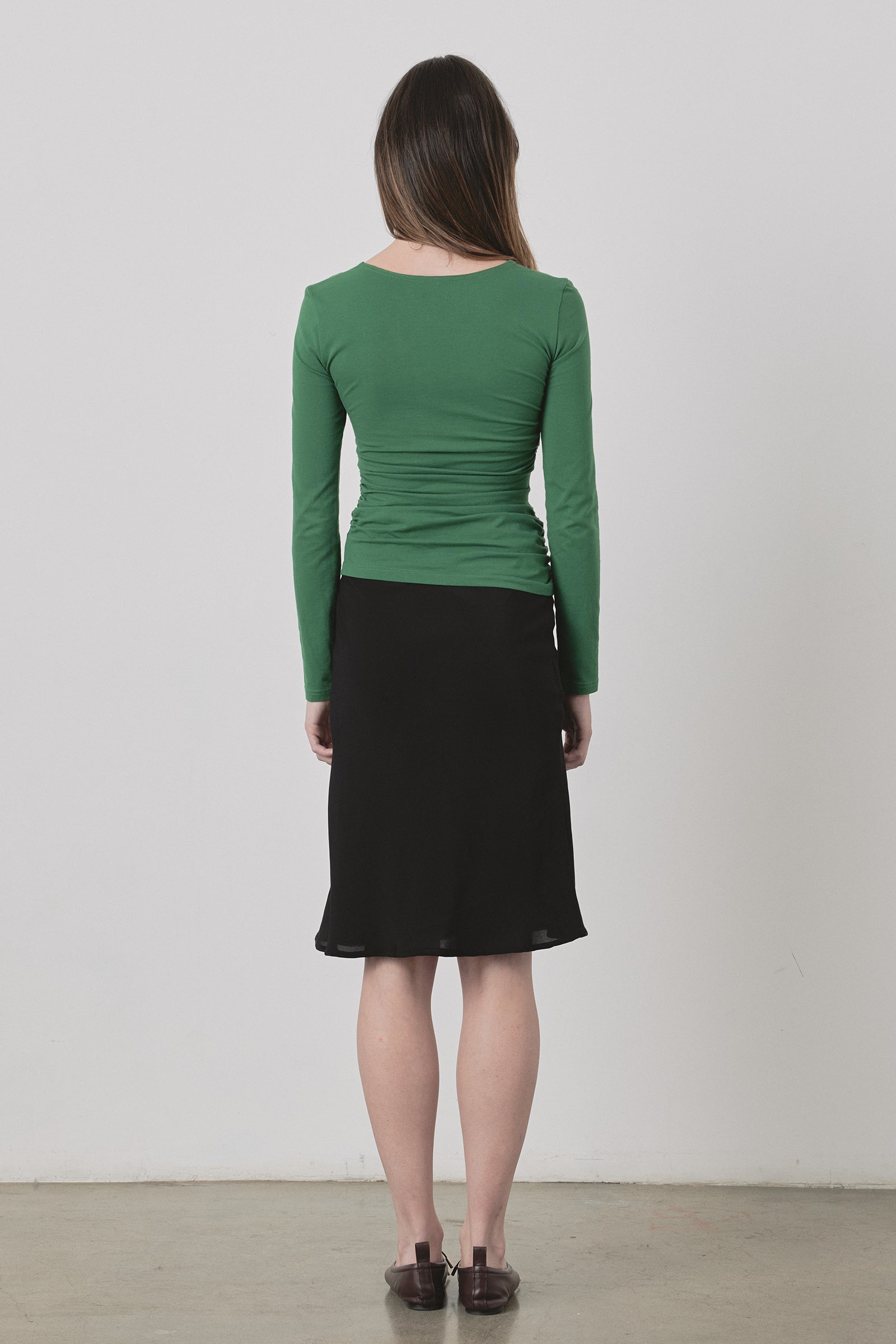 Warp LS Top in Fern Green