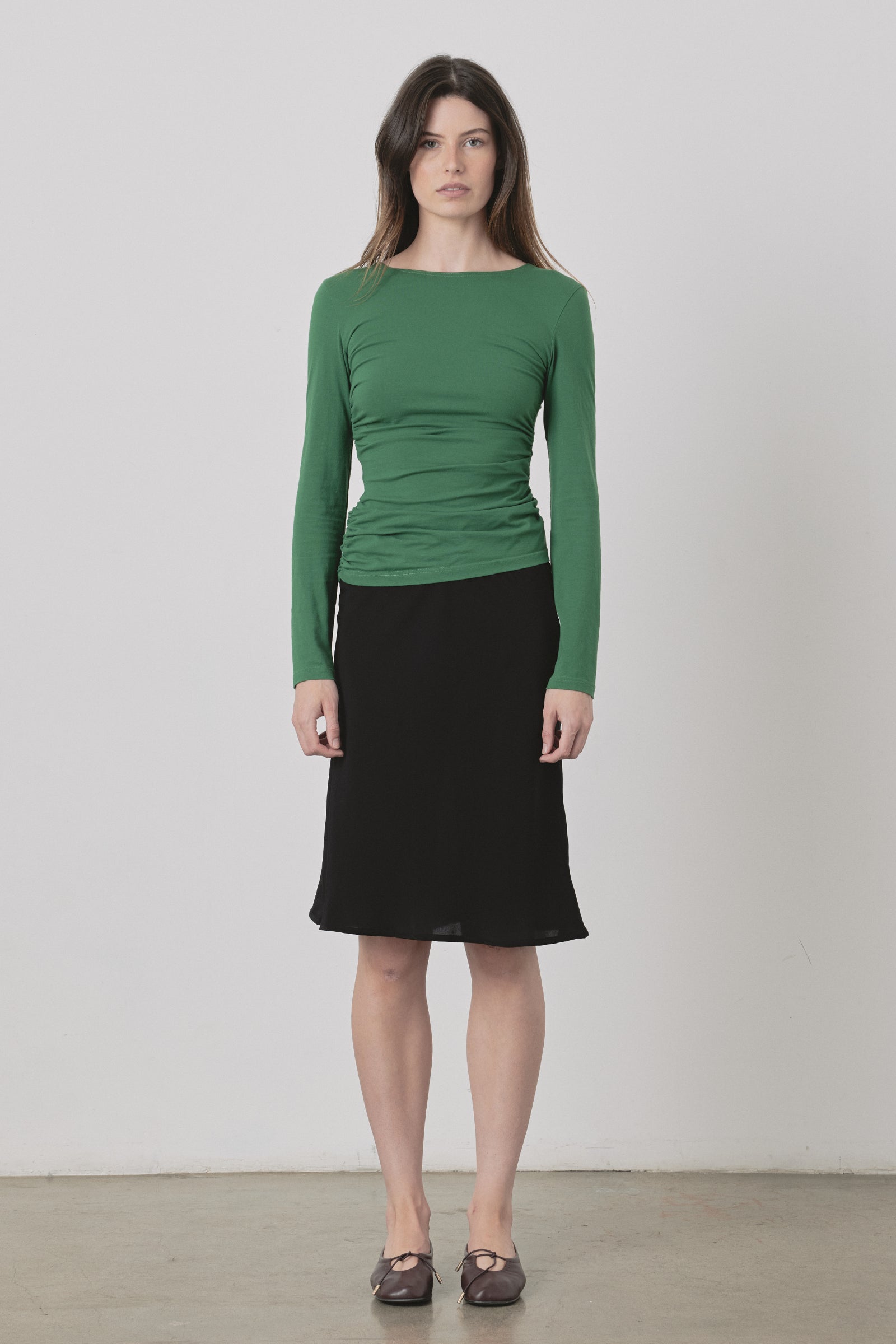 Warp LS Top in Fern Green