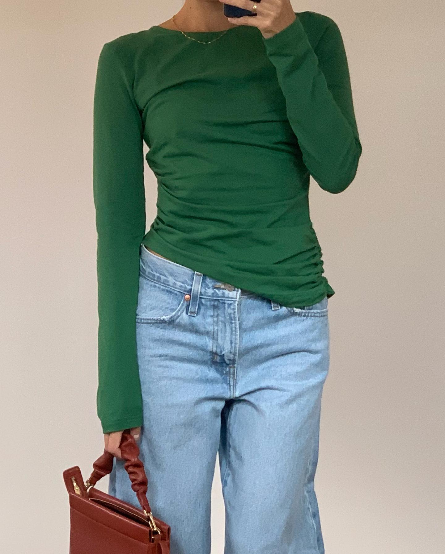 Warp LS Top in Fern Green