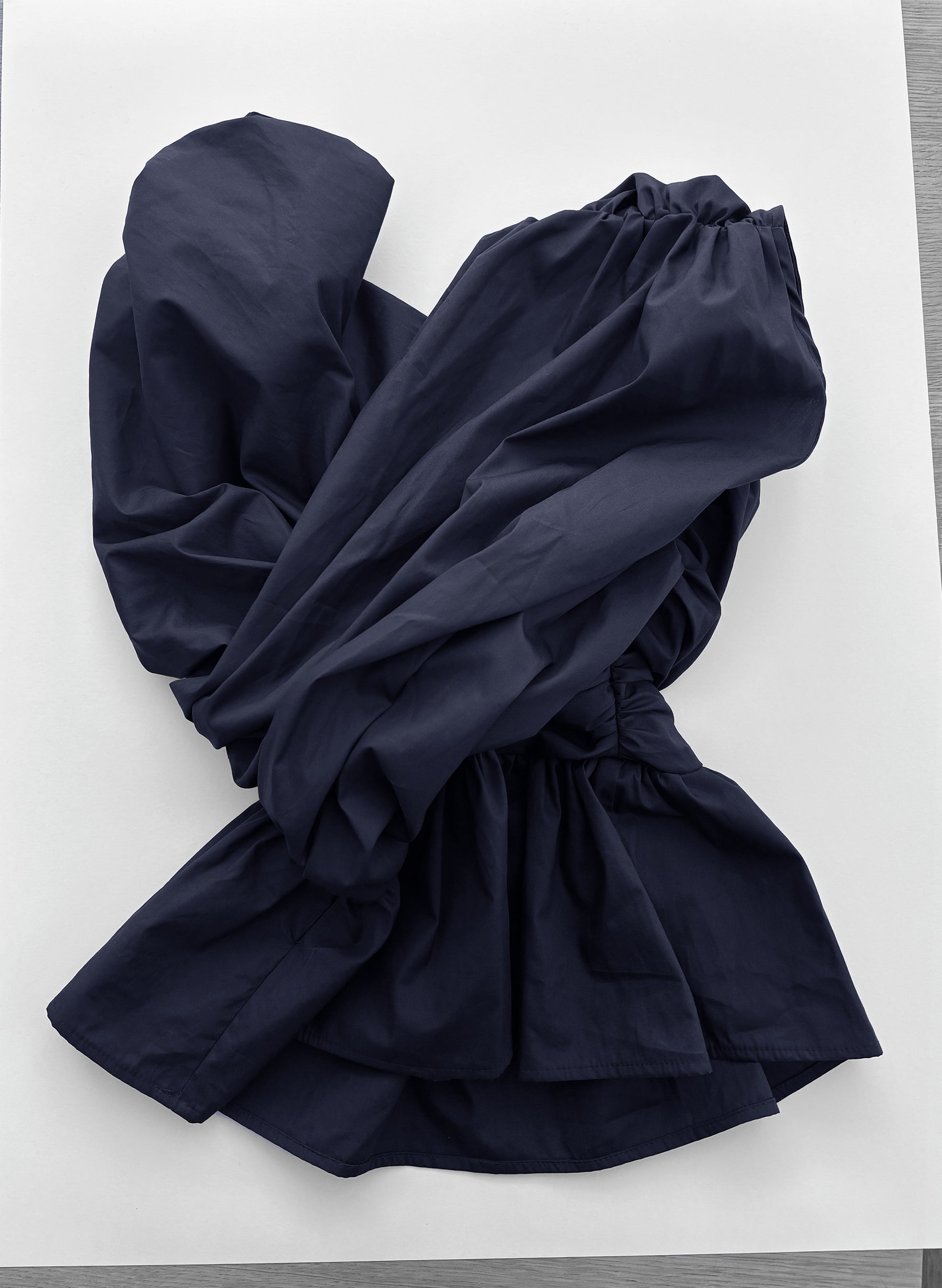 (Soldes) Top cache-cœur deux-en-un bleu encre