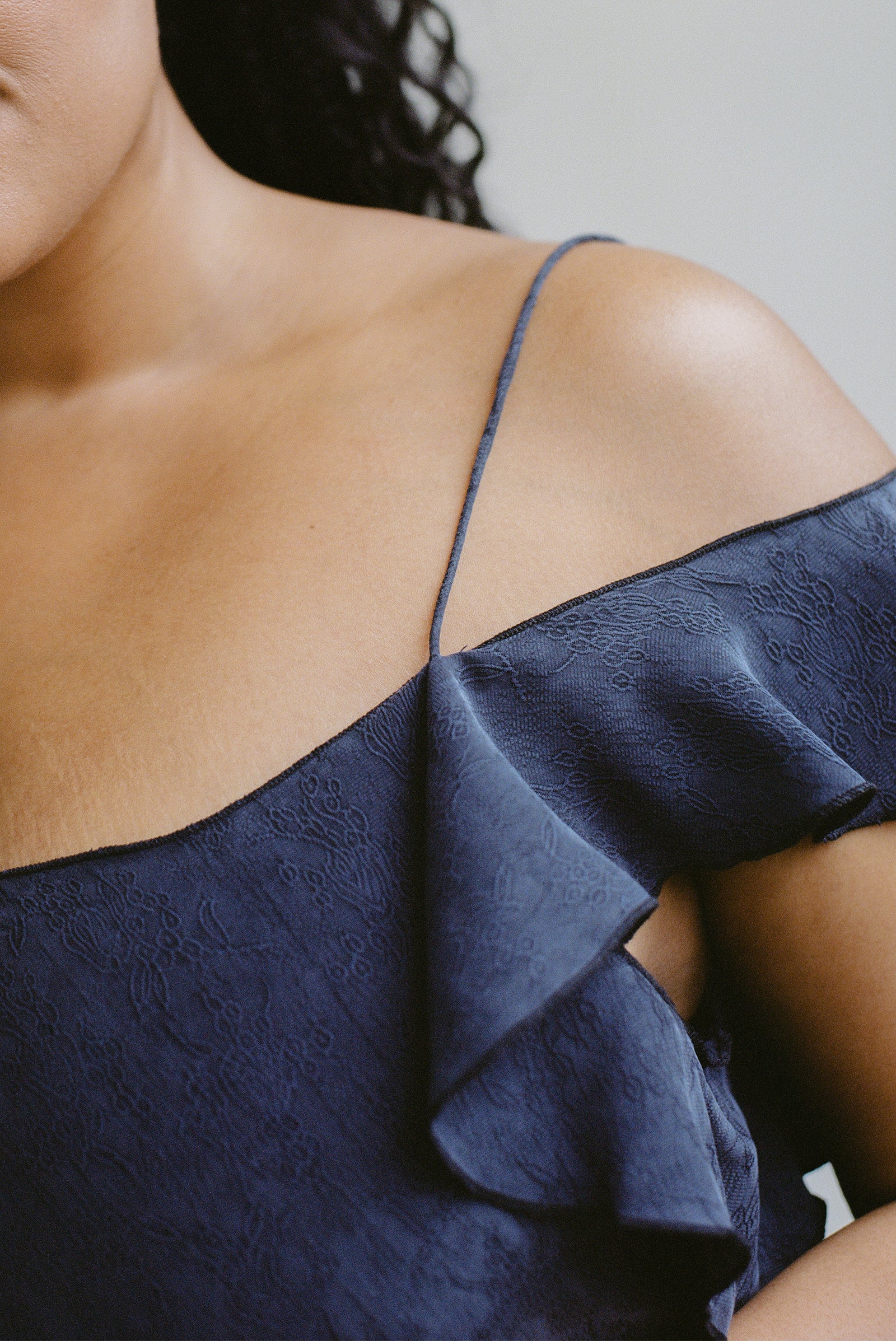 Flor Camisole in Embossed blue
